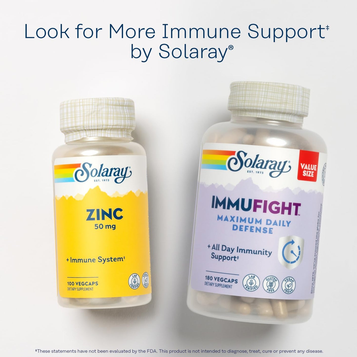 Pre-Order | Arrives in 5–10 Days – SOLARAY Reacta-C with Vitamin C 500mg - 200mg Bioflavonoid Concentrate, Immune Defense Vitamins - Patented 24 Hour Immune Support Supplement - Vegan - 180 Capsules, 180 Servings