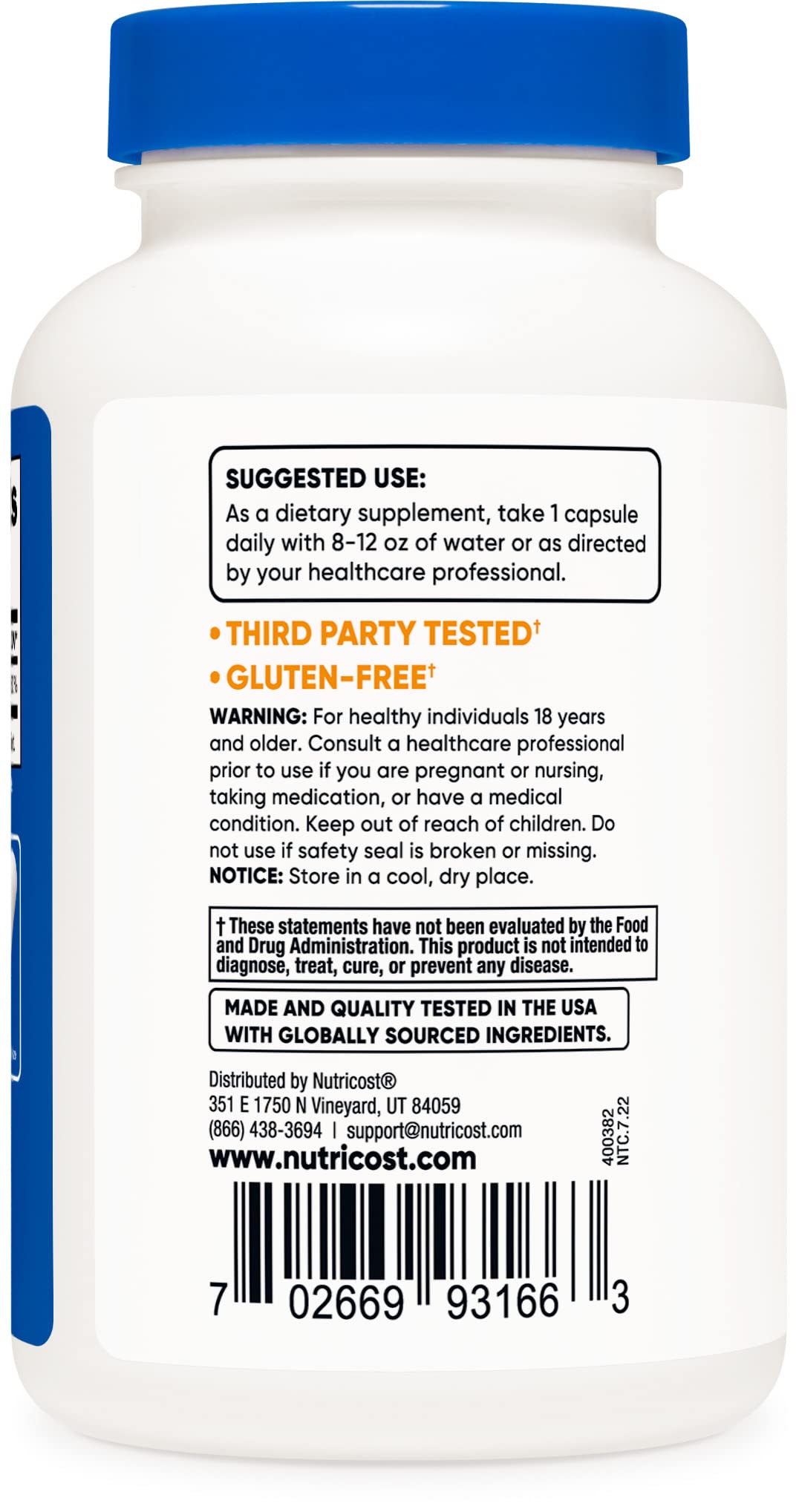 Nutricost Biotin (Vitamin B7) 10,000mcg (10mg), 240 Caps (2 Bottles) - Non-GMO, Gluten Free