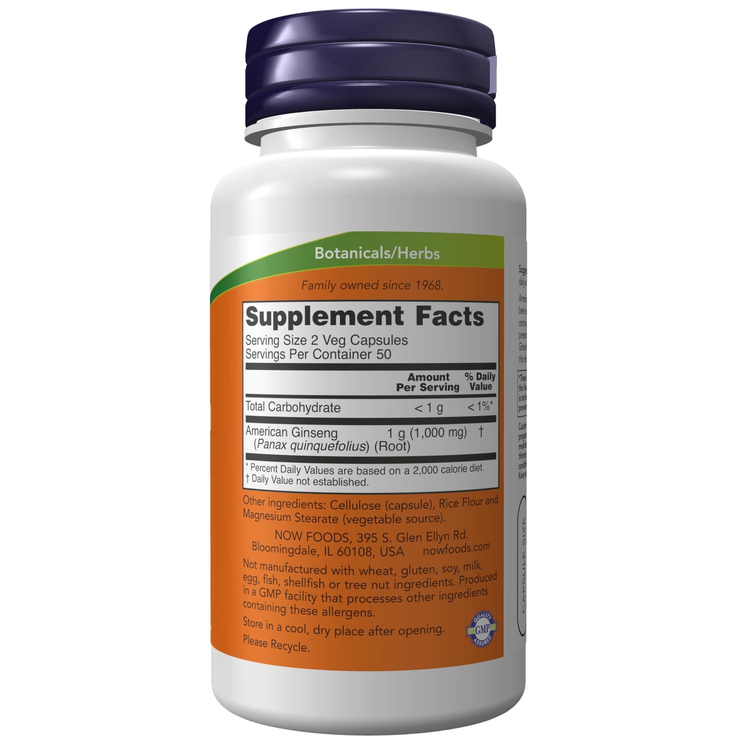 Pre-Order | Arrives in 5–10 Days – NOW Foods Supplements, American Ginseng (Panax quinquefolius) 500 mg, Herbal Supplement, 100 Veg Capsules