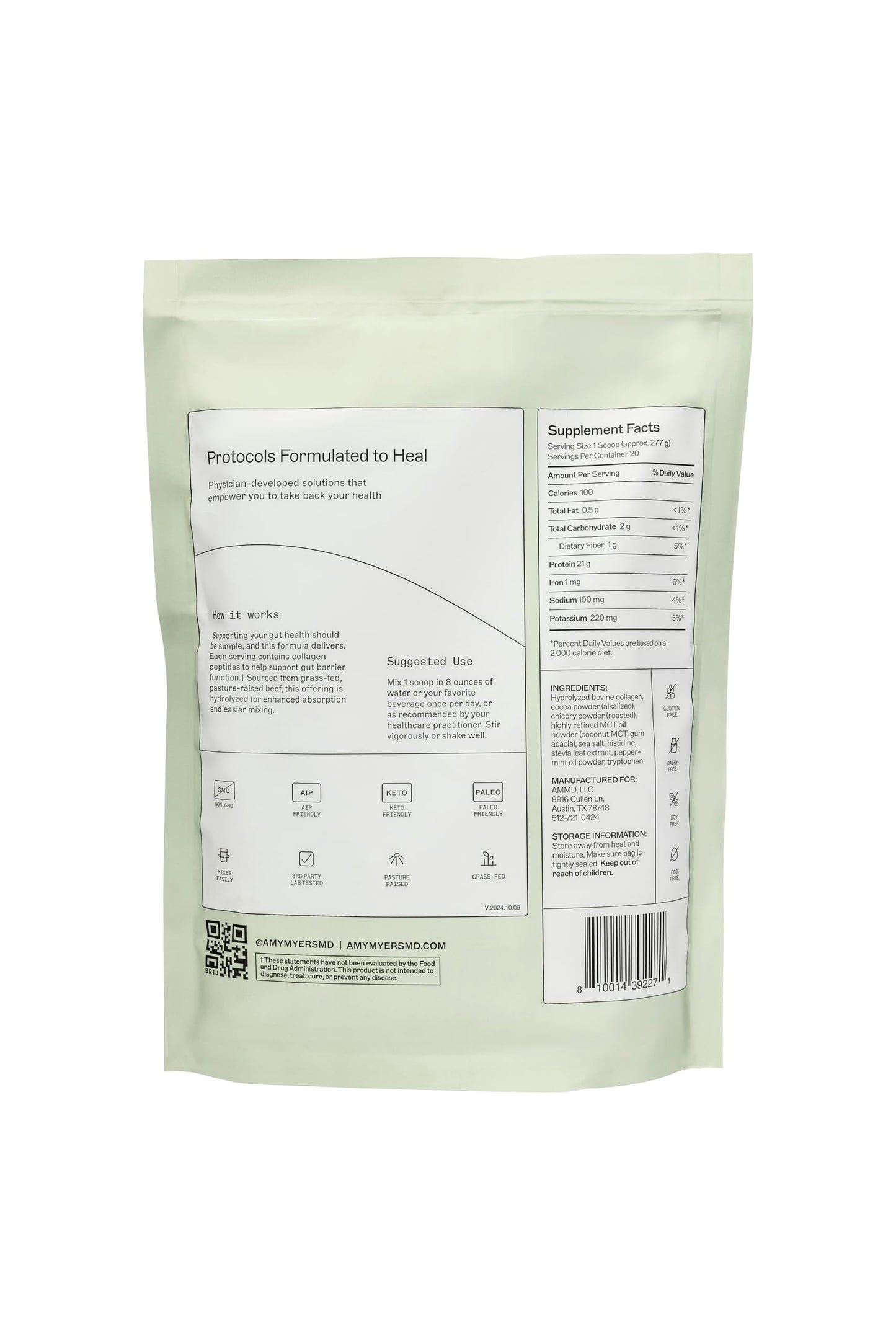 The Myers Way Paleo Protein Unflavored - 21.59 OZ - 20 Servings