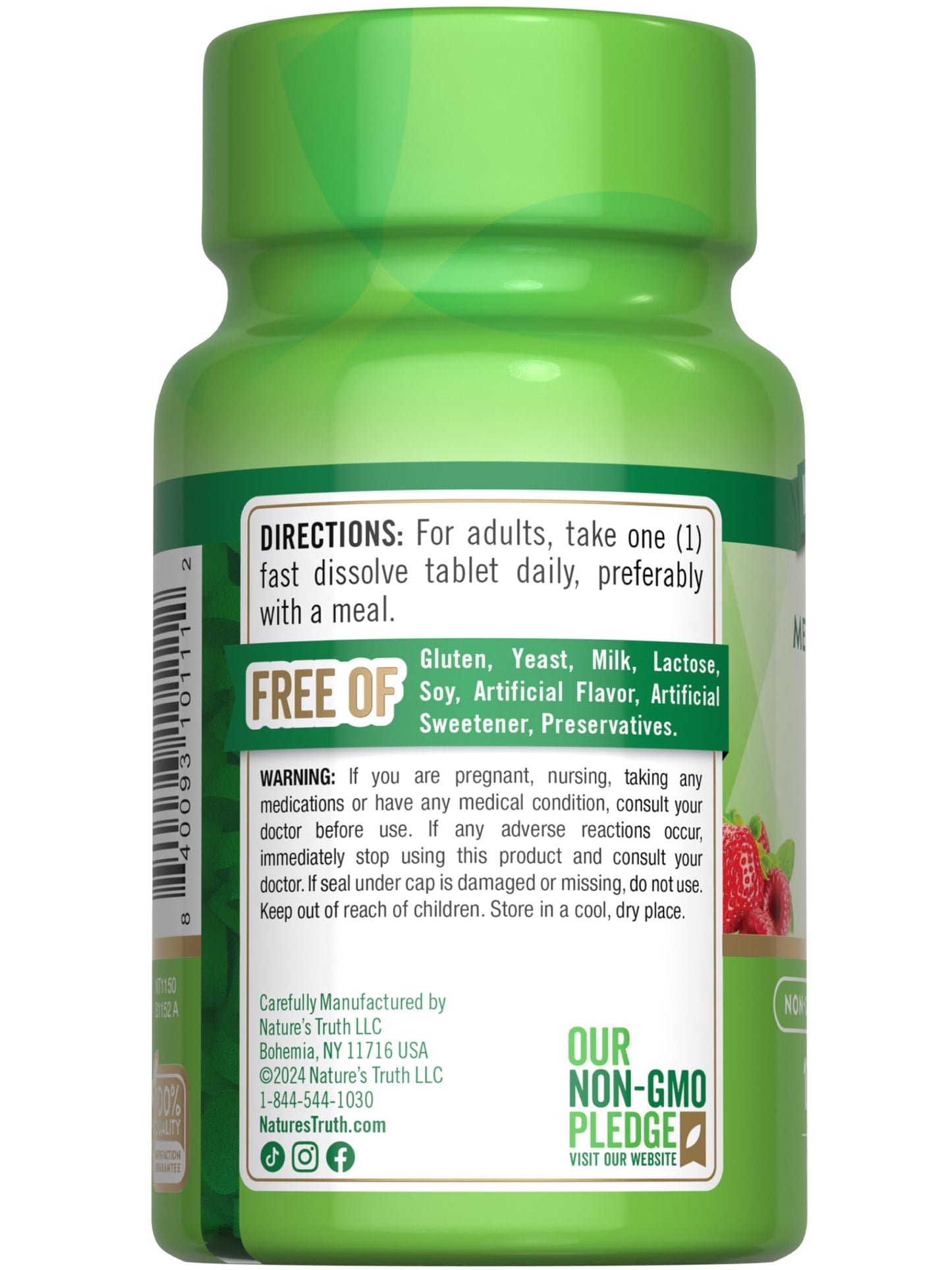 Nature's Truth B12 Vitamin Sublingual Tablets | 1000 mcg | 120 Count | Vegan, Non-GMO & Gluten Free