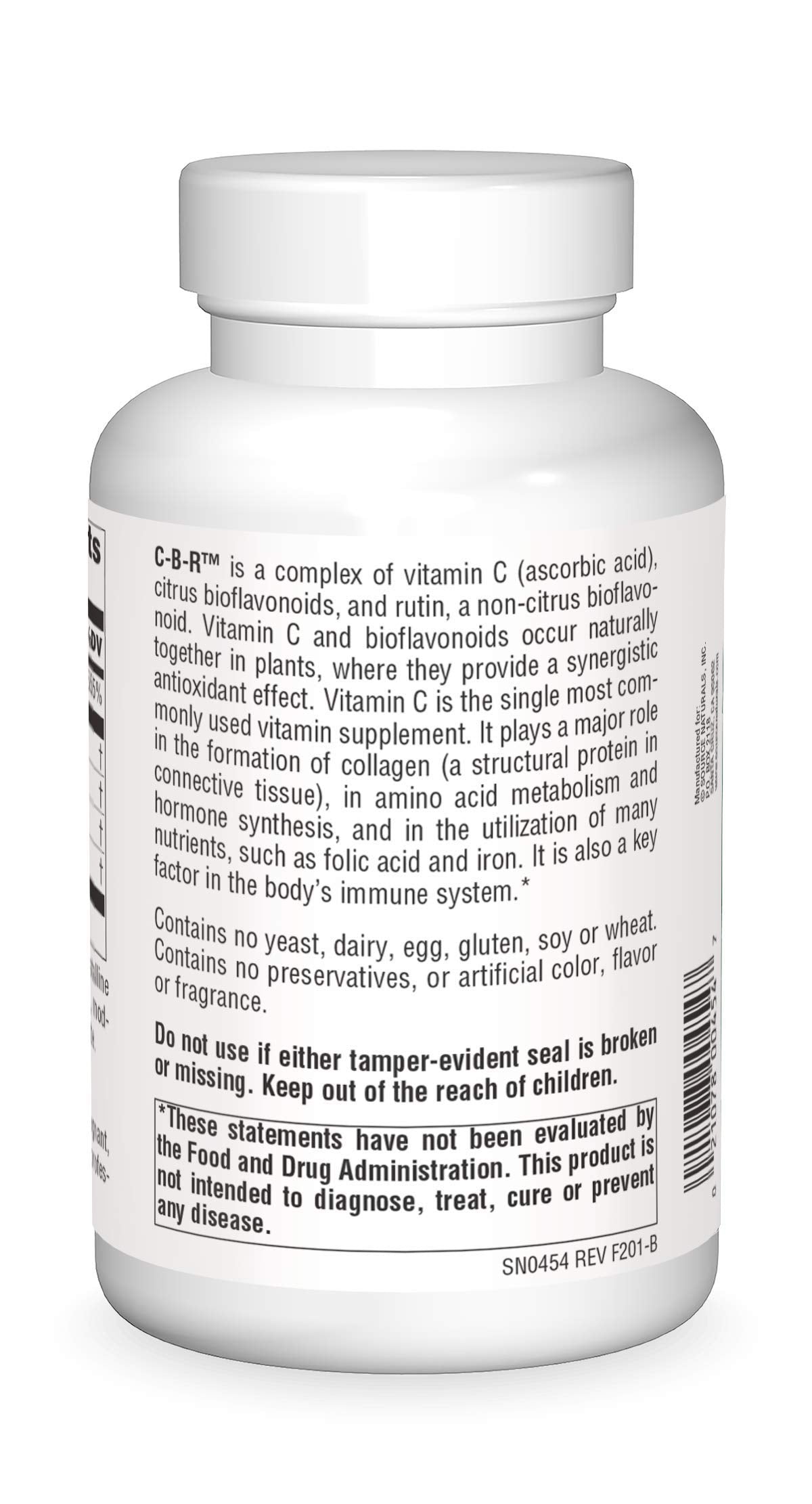 Pre-Order | Arrives in 5–10 Days – Source Naturals C-B-R - Vitamin C, Bioflavonoid Complex for Antioxidant Protection - 250 Tablets