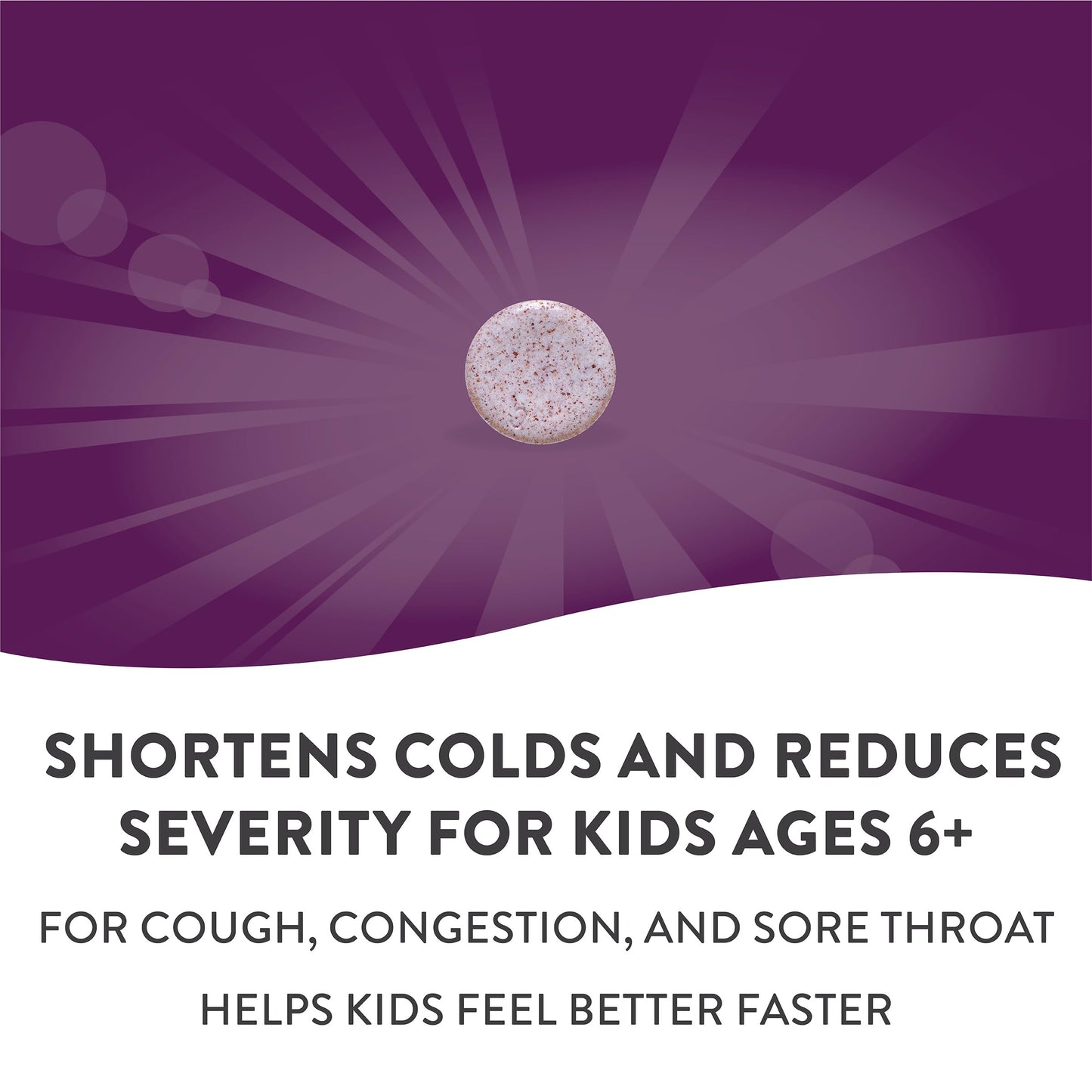 Nature's Way Cold Relief for Kids 6+, Umcka, Shortens Duration & Reduces Severity, Multi-Symptom Cold Relief, Homeopathic, Phenylephrine Free, Cherry Flavored, 10 Chewable Tablets