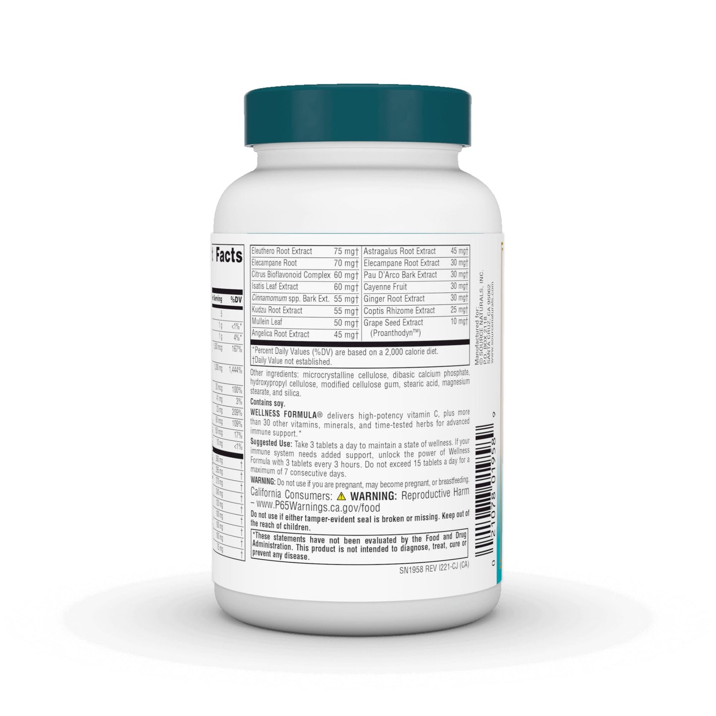 Source Naturals Wellness Formula Bio-Aligned Vitamins - Immune System Support Supplement & Immunity Booster - 90 Tablets