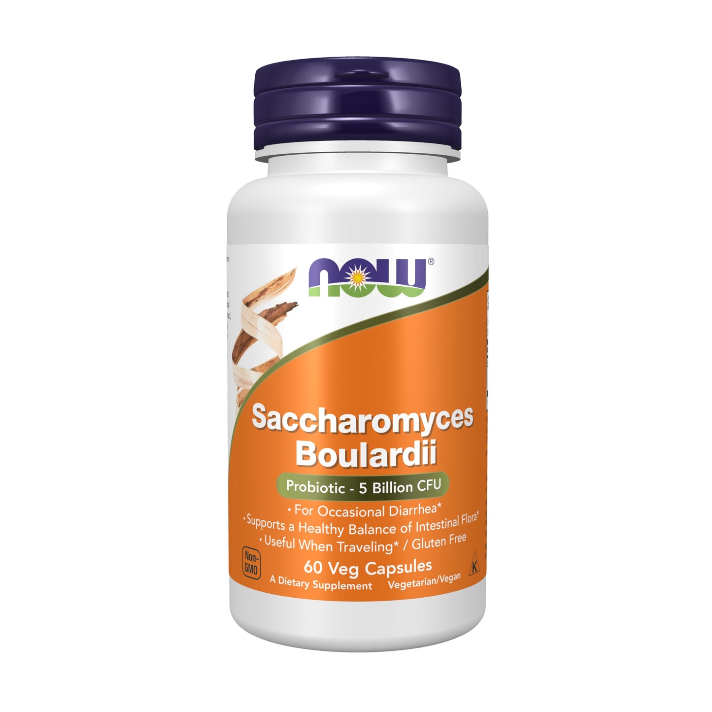 Pre-Order | Arrives in 5–10 Days – NOW Supplements, Saccharomyces Boulardii, 5 Billion CFU Probiotic, 60 Veg Capsules