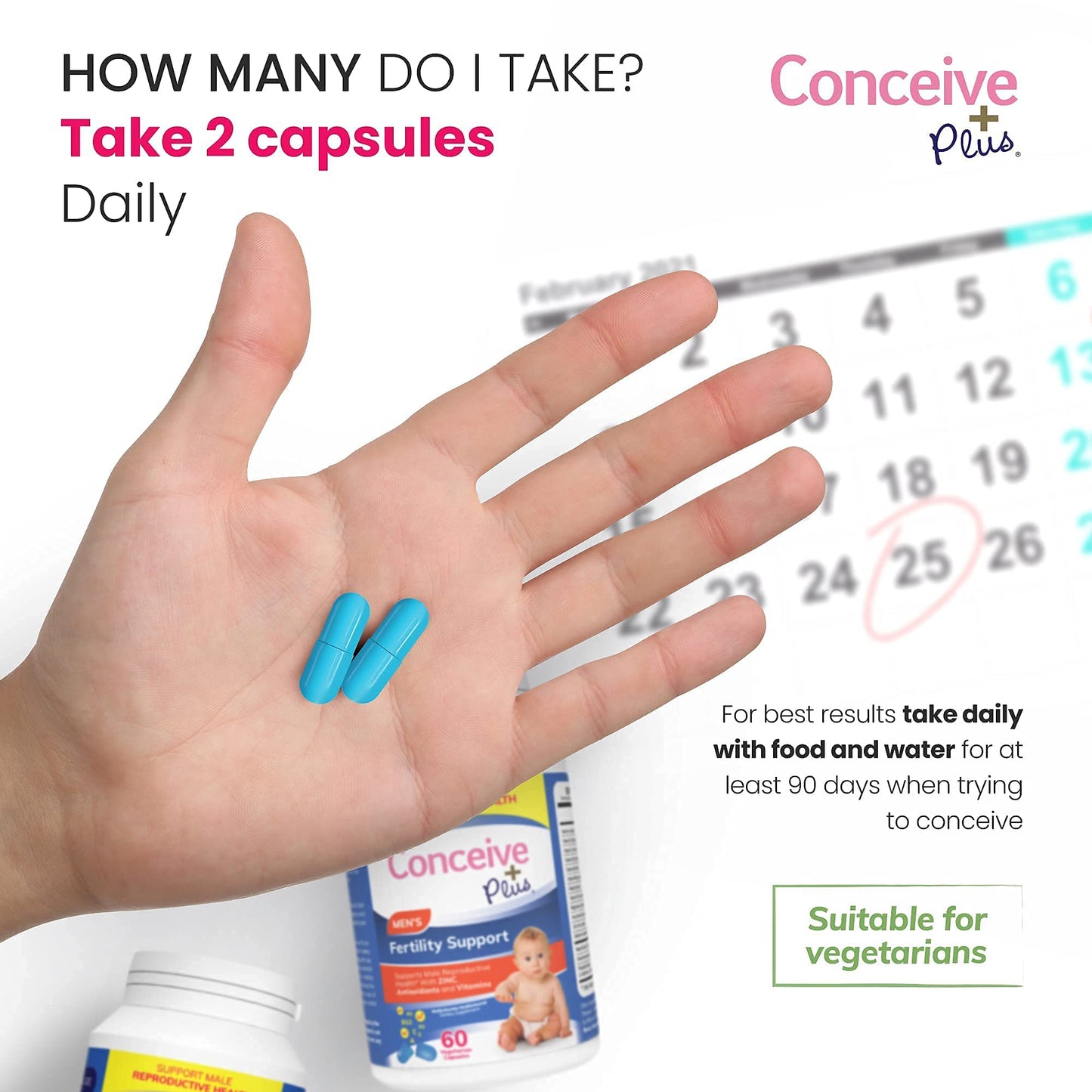 Pre-Order | Arrives in 5–10 Days – CONCEIVE PLUS Mens Motility Bundle Mens Fertility 60 + Motility Supplement 60 Capsules