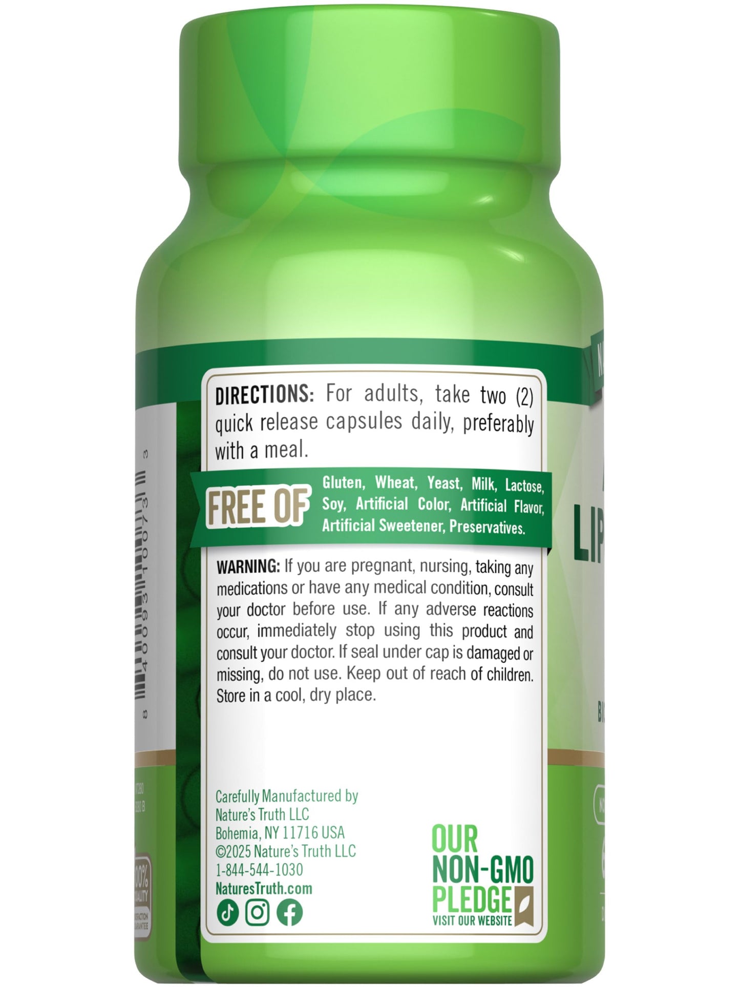 Nature's Truth Alpha Lipoic Acid 600mg | plus Biotin Optimizer | 60 Capsules | Non-GMO & Gluten Free Supplement