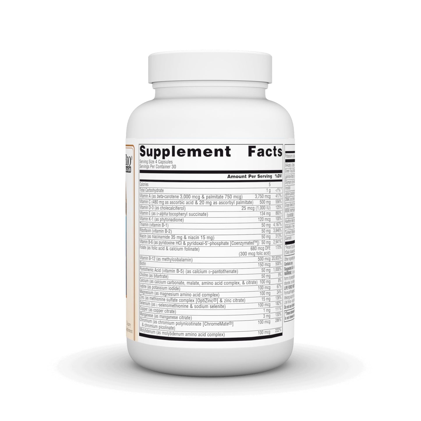 Pre-Order | Arrives in 5–10 Days – Source Naturals Life Force Multiple Iron Free Daily Multivitamin High Potency Essential Vitamins, Minerals, Antioxidants & Nutrients - Energy & Immune Boost* - 120 Capsules