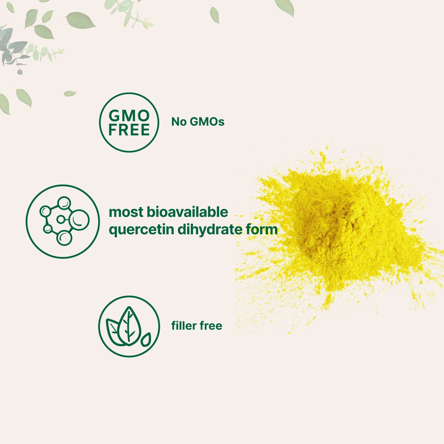 Pre-Order | Arrives in 5–10 Days – Pure Quercetin Dihydrate Powder, Quercetin 500mg Per Serving, 100 Grams, Most Bioavailable Grade and Filler Free, Powerful Antioxidant Supports Energy, Immune System , No GMOs and Vegan