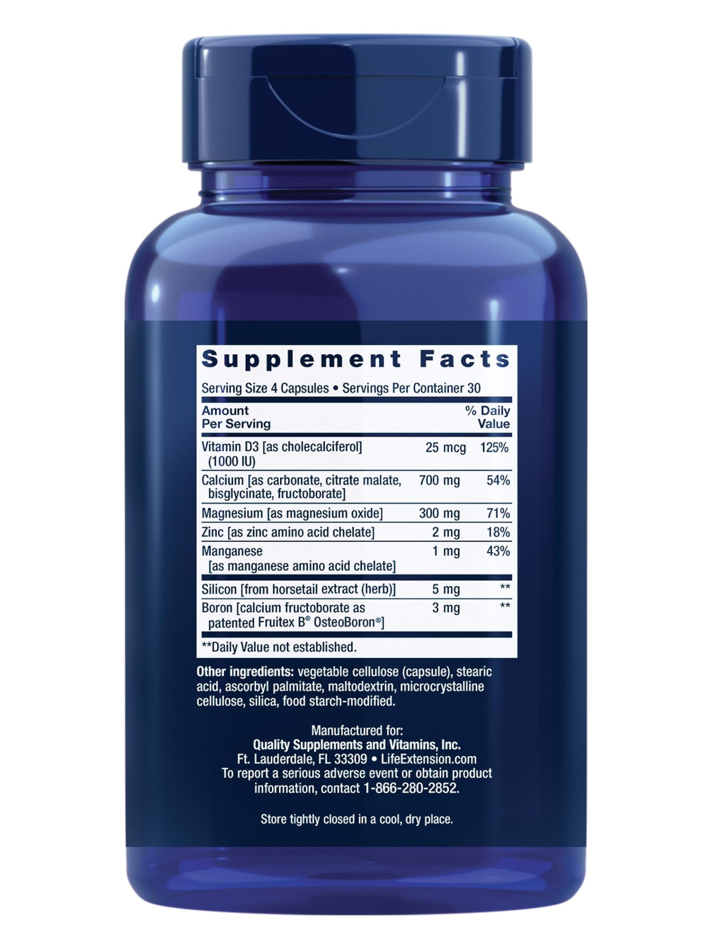 Life Extension Bone Restore – Helps Maintain Healthy Bone Density - Calcium, Vitamin D3, Magnesium, Zinc, Boron and Other Bone-Healthy Minerals - Non-GMO, Gluten-Free – 120 Capsules