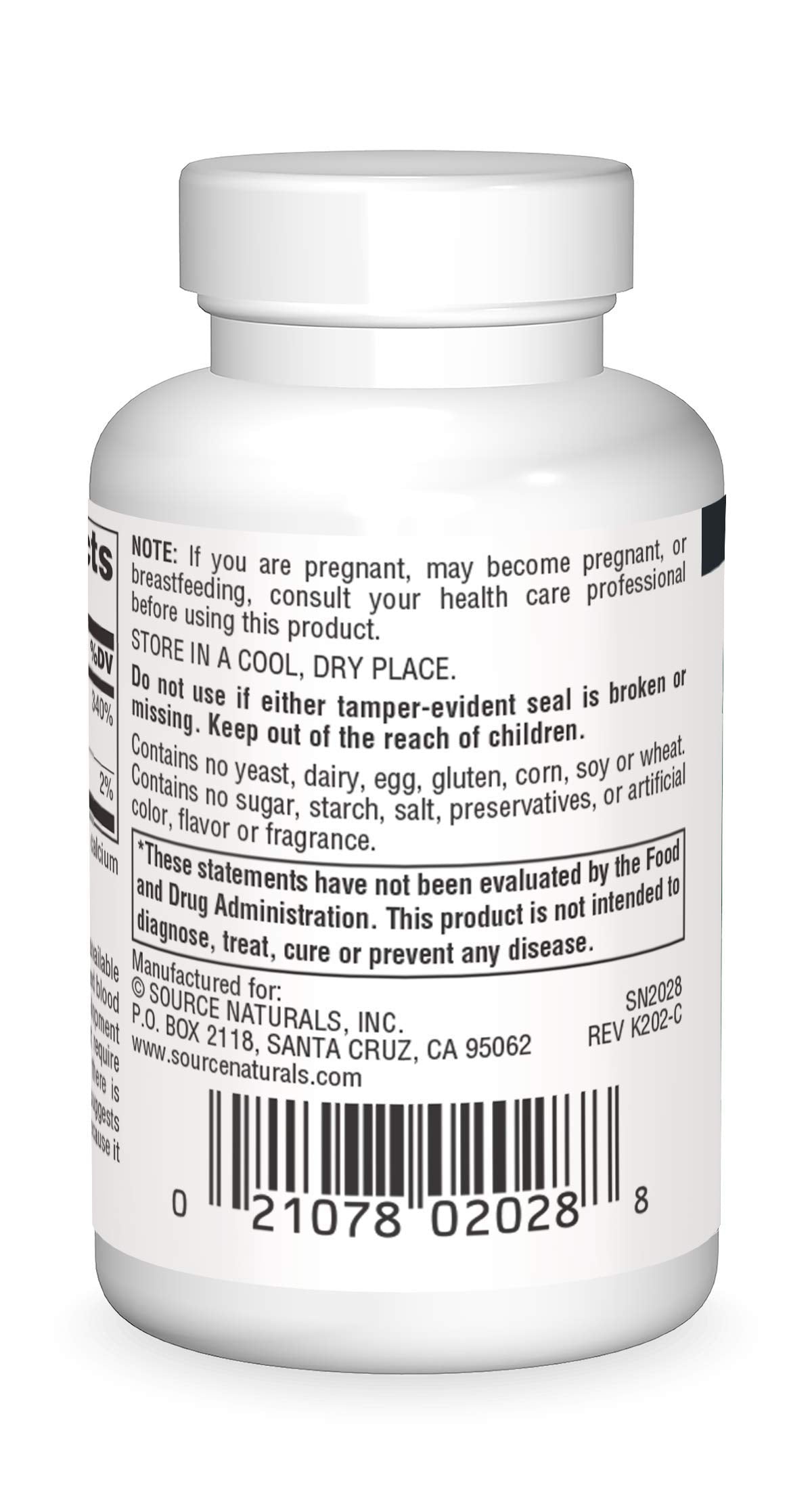 Pre-Order | Arrives in 5–10 Days – Source Naturals MegaFolinic, Bioactive Form of Folic Acid, 800 mcg - 120 Tablets