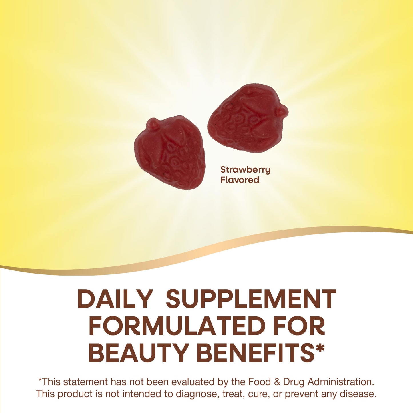 Nature's Way Alive! Hair, Skin & Nails Gummies, Advanced Beauty Formula*, with Biotin and Collagen, Strawberry Flavored, 60 Gummies (Packaging May Vary)