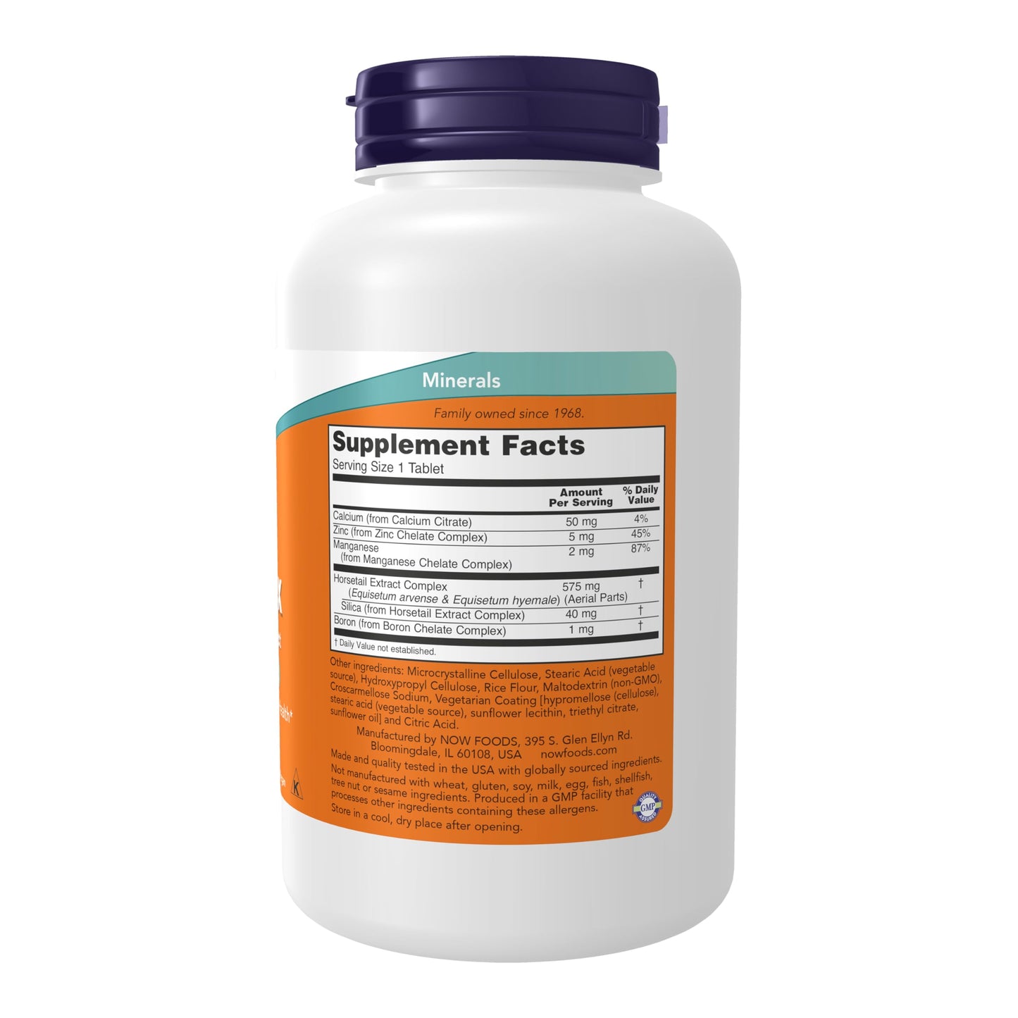 NOW Foods Supplements, Silica Complex with Horsetail Extract, Supports Hair, Skin and Nail Health*, Structural Support*, 180 Tablets