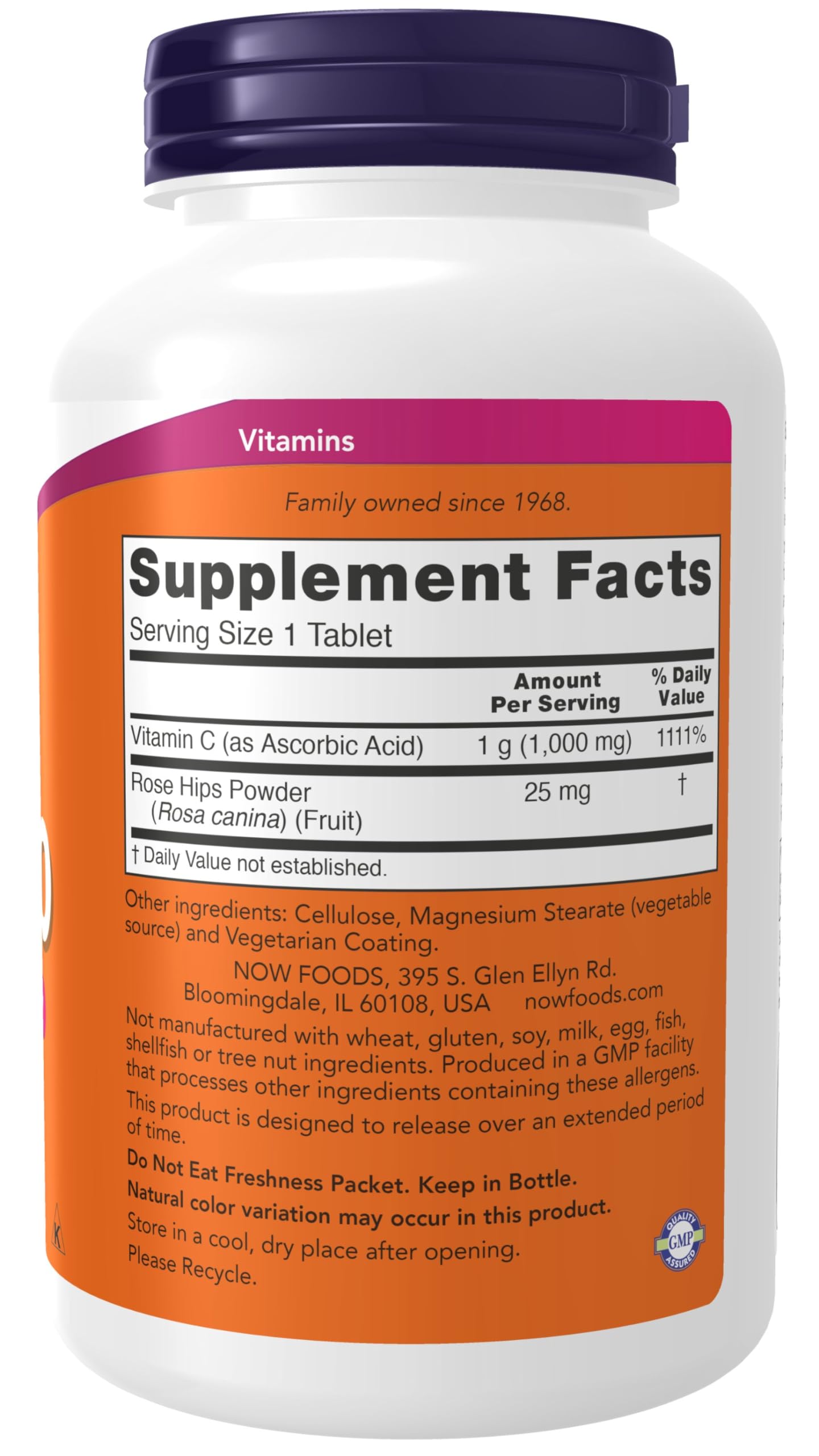 Now Foods, C-1000 ,Now Foods Vitamin C-1000 Sustained Release with Rose Hips, 250 Tablets