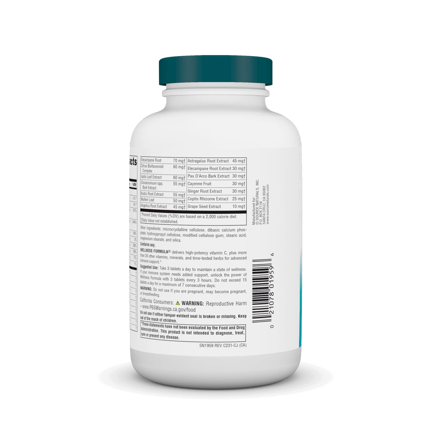 Pre-Order | Arrives in 5–10 Days – Source Naturals Wellness Formula Bio-Aligned Vitamins - Immune System Support Supplement & Immunity Booster* - 180 Tablets