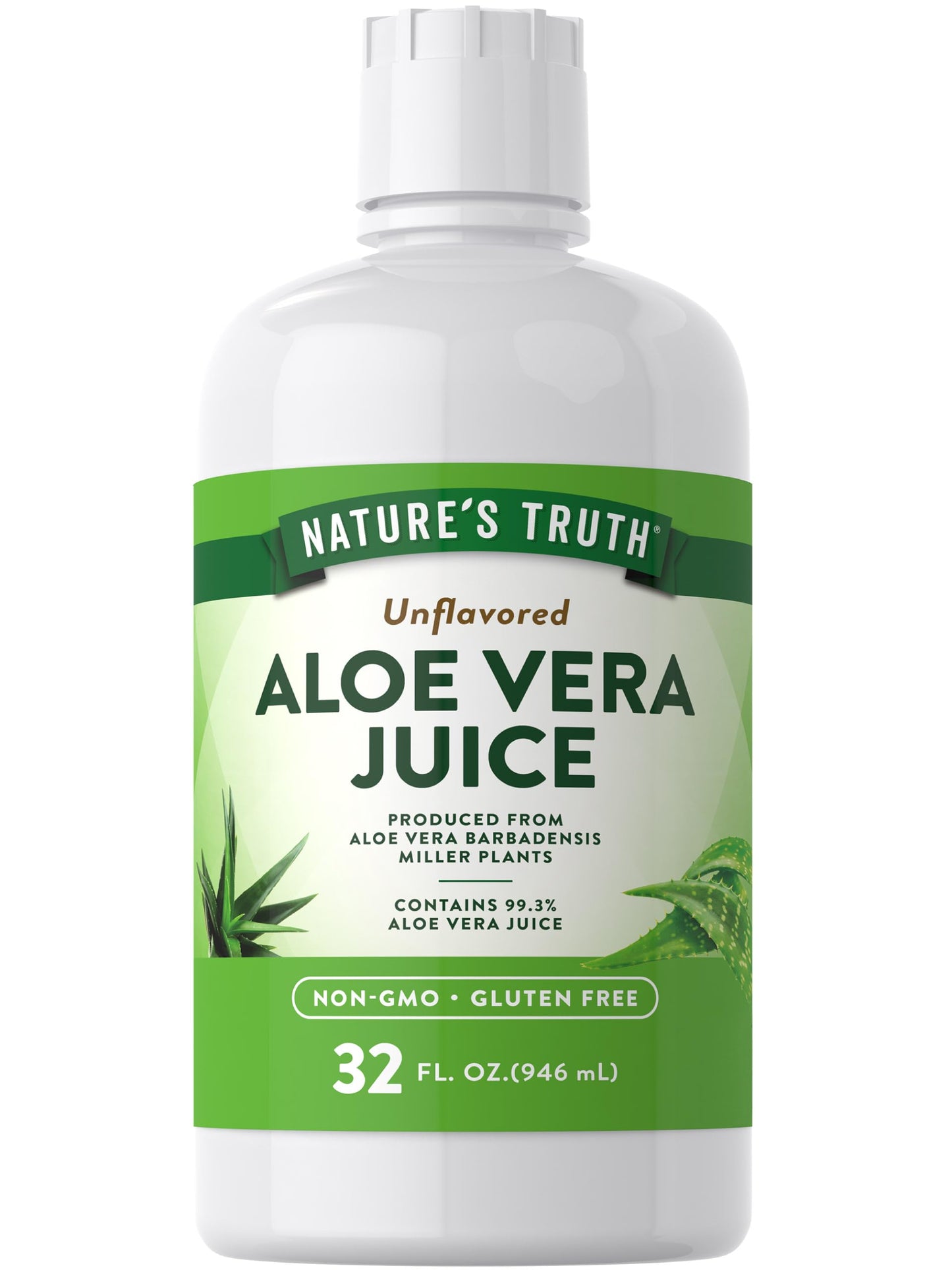 Nature's Truth Aloe Vera Juice | 32 fl oz | Unflavored and Gluten Free Drink
