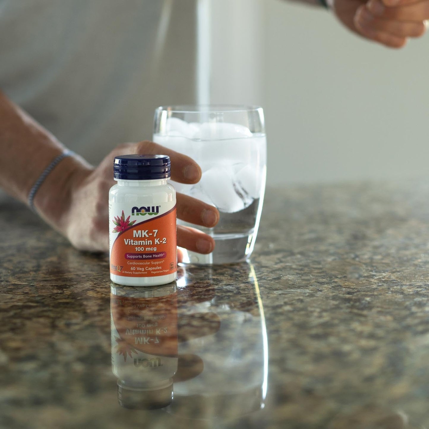 Pre-Order | Arrives in 5–10 Days – NOW Foods Supplements, MK-7 Vitamin K-2 100 mcg, Cardiovascular Support*, Supports Bone Health*, 60 Veg Capsules