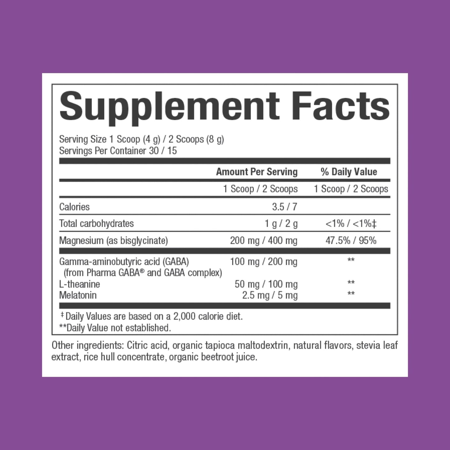 Natural Factors Stress-Relax Nighttime Magnesium Bisglycinate Powder with Melatonin, L-Theanine and Pharma GABA, Supports Sleep & Relaxation, Tropical Flavor, 4.23 oz Powder