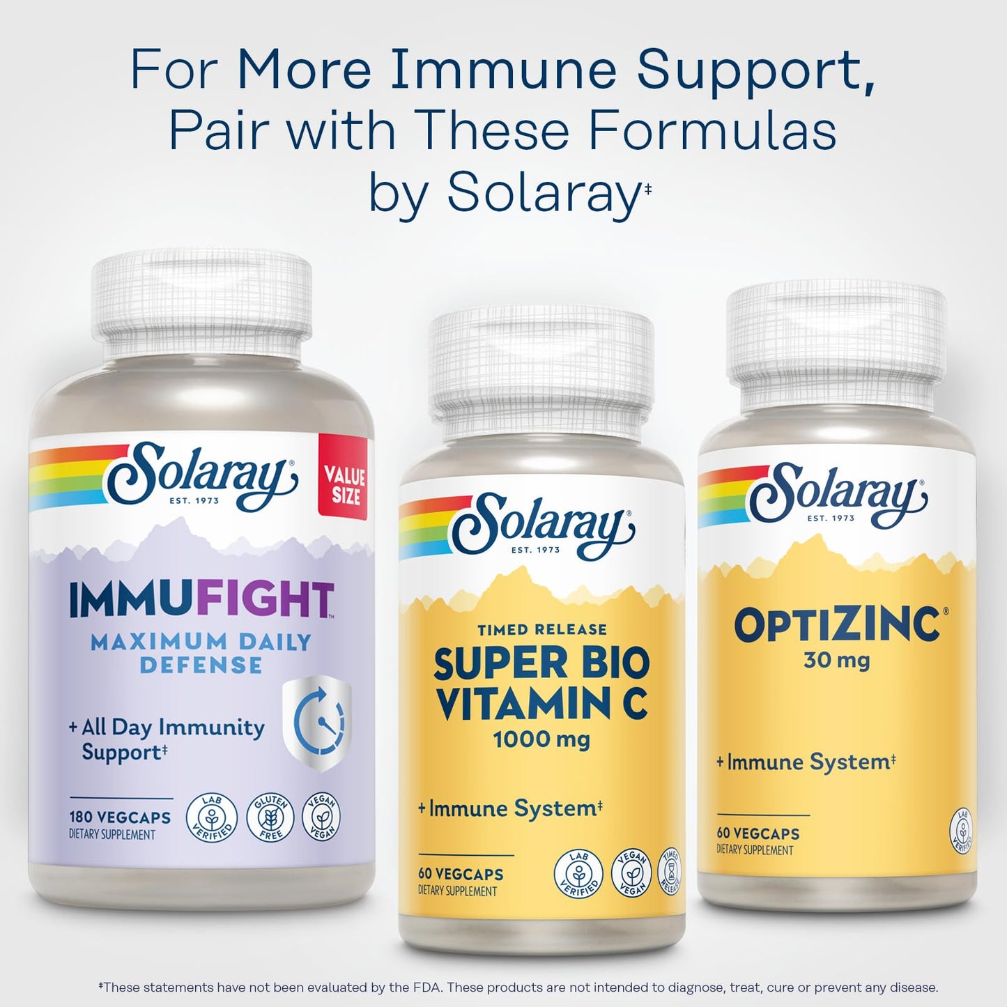 Pre-Order | Arrives in 5–10 Days – SOLARAY Super Bio Buffered Vitamin C 1000mg, Two-Stage, Timed Release Vitamin C with Bioflavonoids, Immune Support Supplement - High Absorption, Vegan, 60 Day Guarantee, 30 Servings, 60 VegCaps