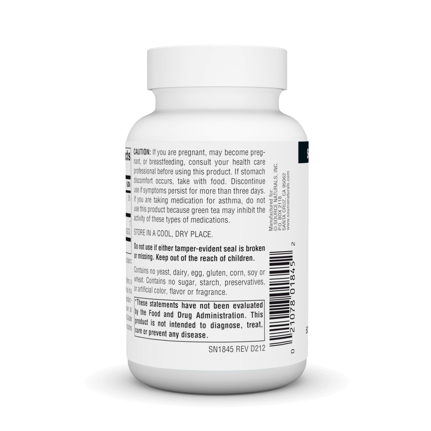 Pre-Order | Arrives in 5–10 Days – Source Naturals Green Tea Extract 500 mg Super Antioxidant* - 60 Tablets