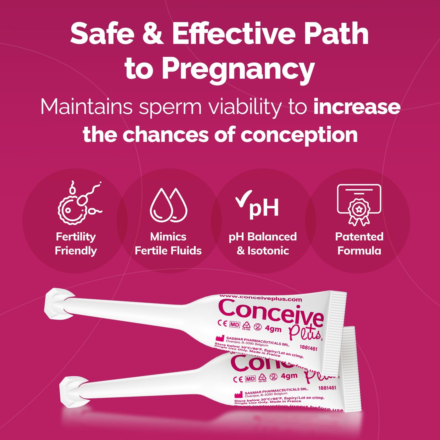 Pre-Order | Arrives in 5–10 Days – Conceive Plus Fertility Lubricant | for Use by Couples Trying to Conceive | 8 Pre-Filled Applicators