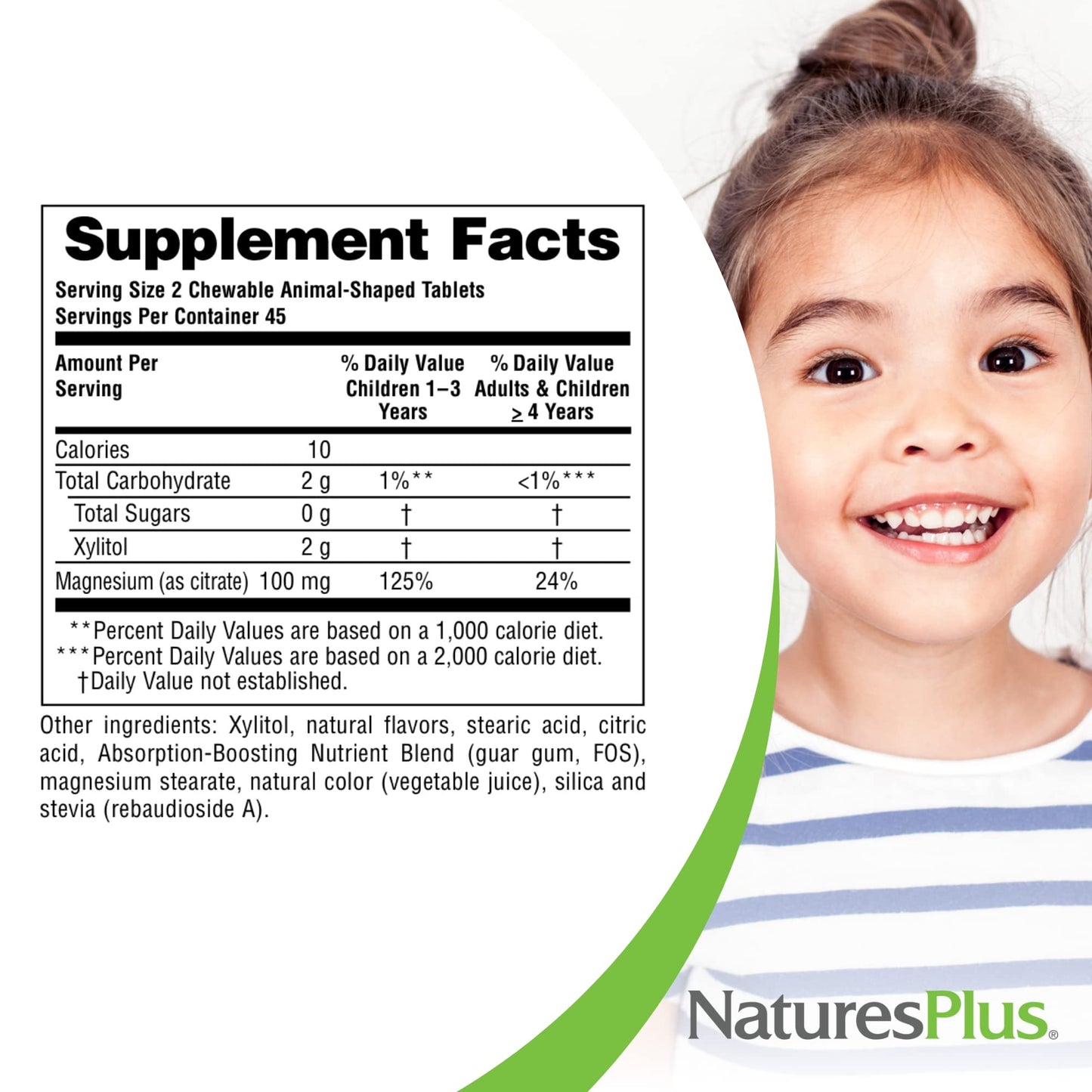 NaturesPlus Animal Parade Source of Life Sugar-Free MagKidz Children's Magnesium Supplement - Natural Cherry Flavor - 90 Count (Pack of 1) - Bone & Muscle Health Support - Gluten-Free
