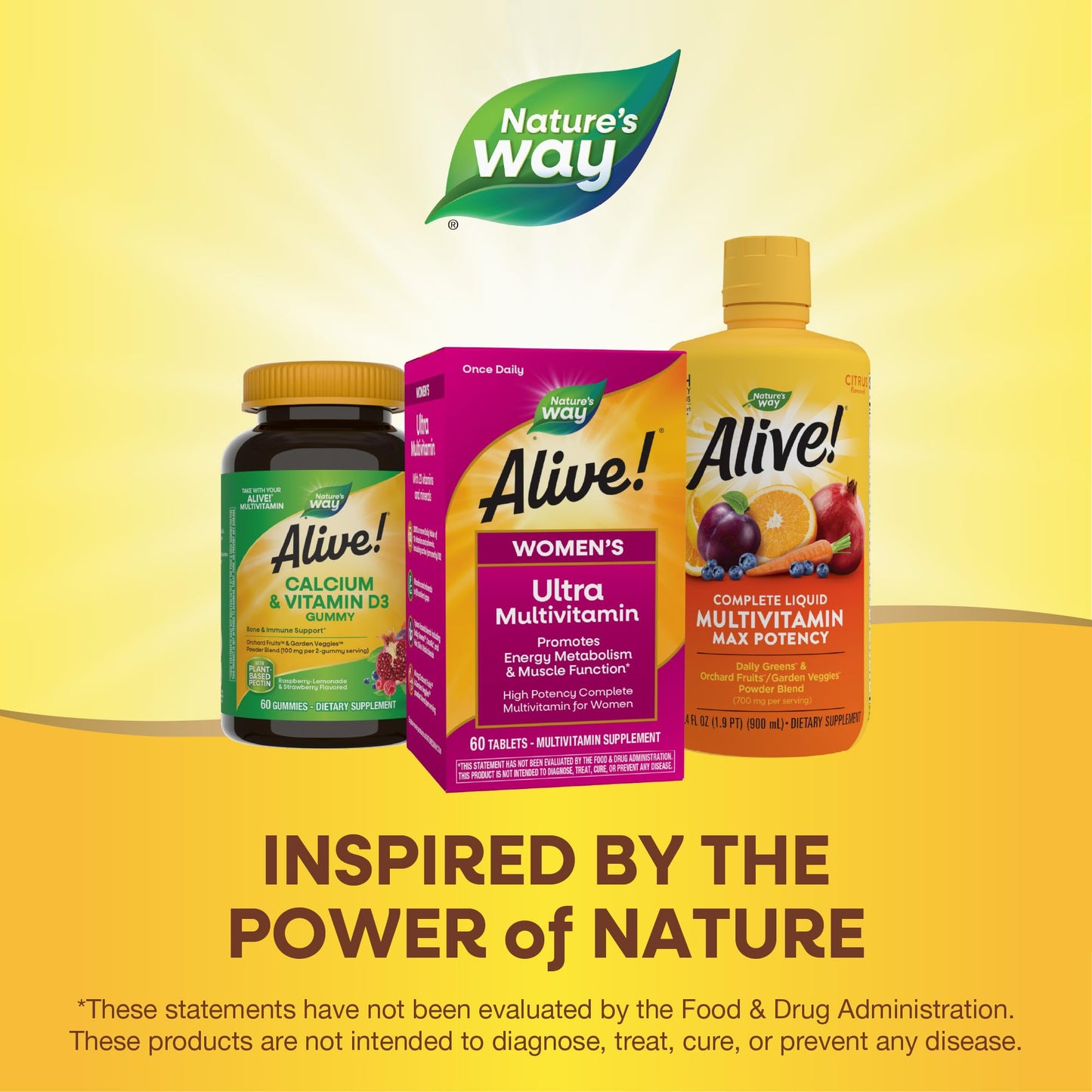 Nature's Way Alive! Women's Daily Ultra Multivitamin, High Potency Formula, Promotes Energy Metabolism and Muscle Function*, with Methylated B12, 60 Tablets