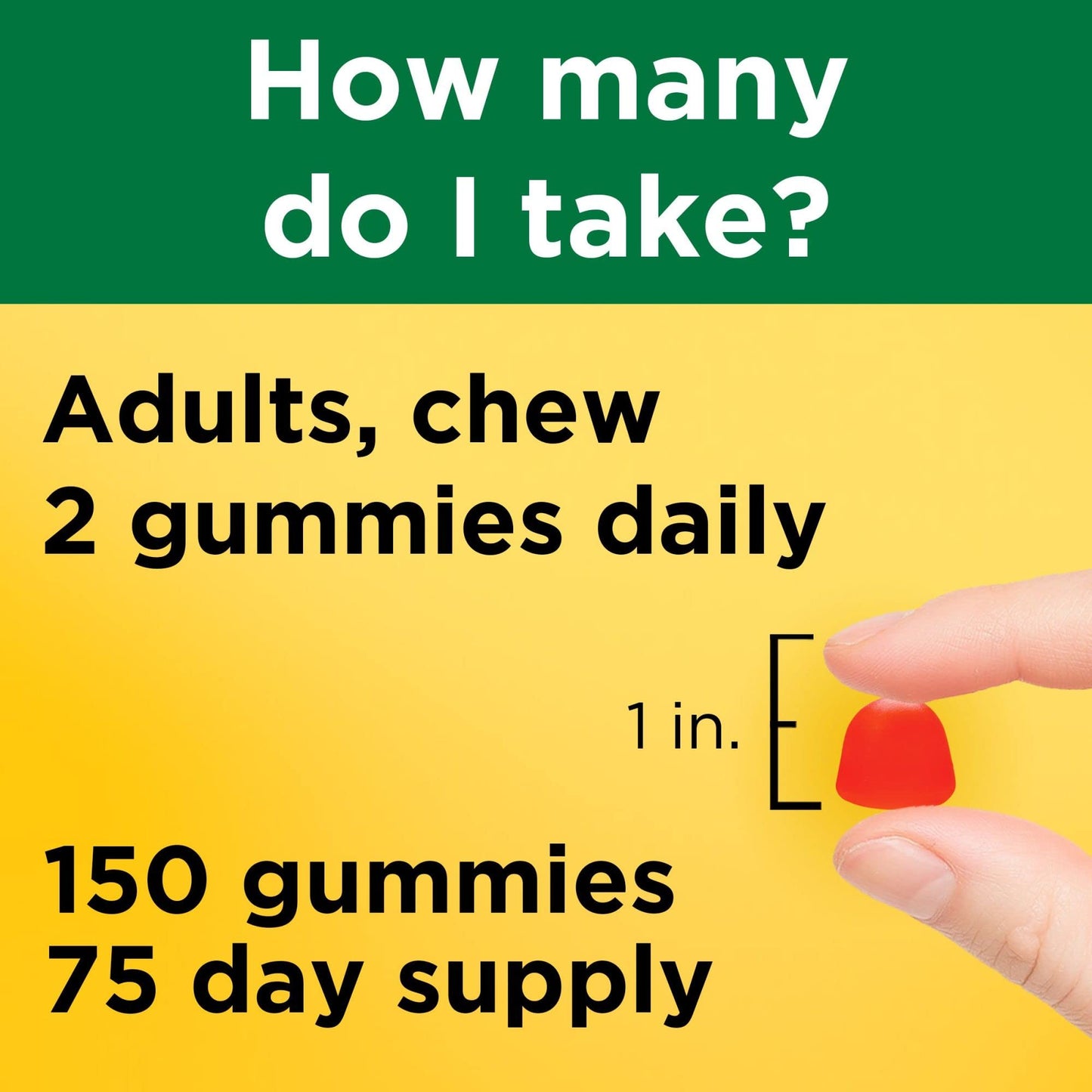 Nature Made Extra Strength Vitamin D3 5000 IU (125 mcg) per Serving, Dietary Supplement for Bone, Teeth, Muscle and Immune Health Support, 150 Gummies, 75 Day Supply (Pack of 2)