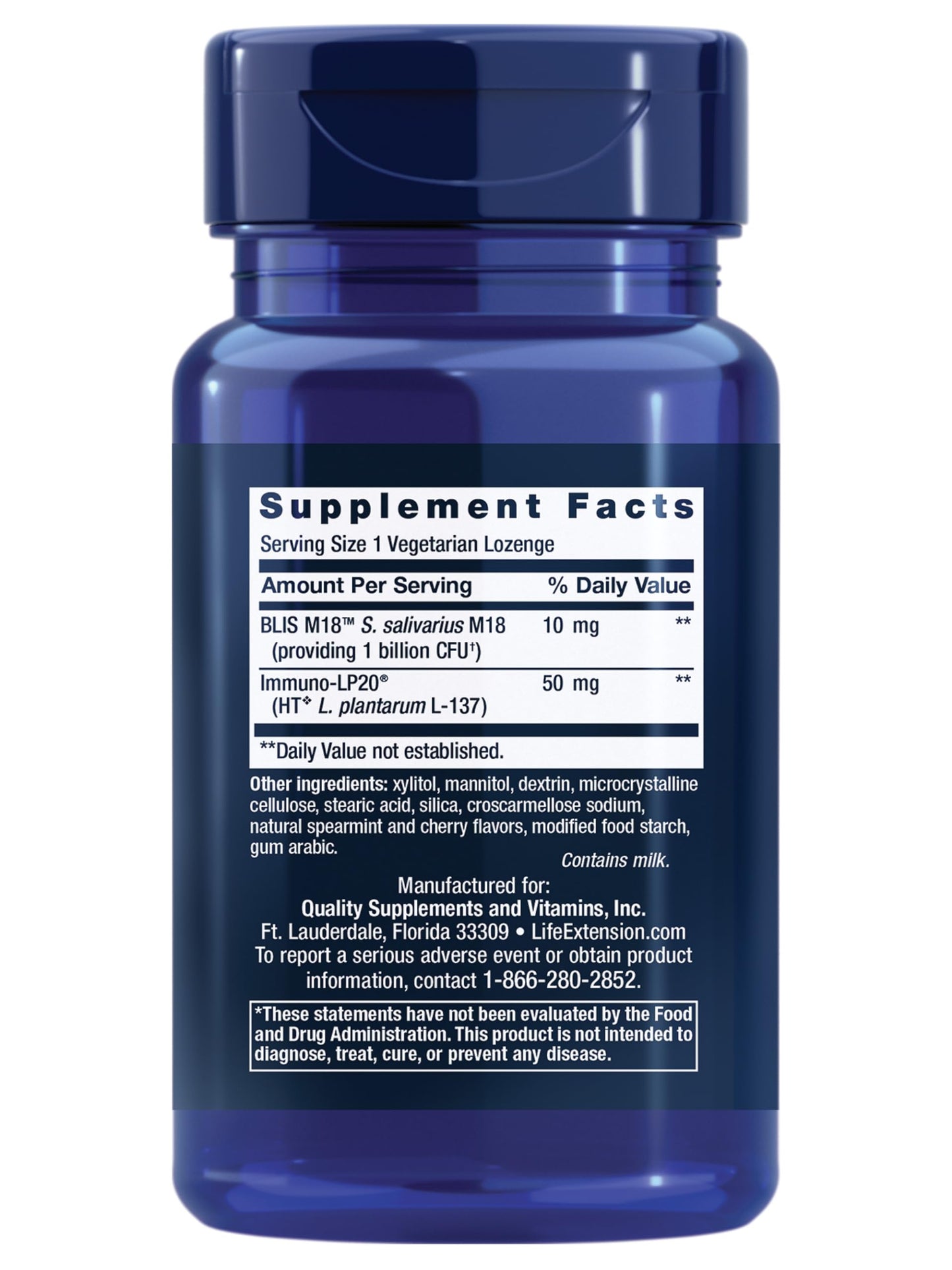 Life Extension FLORASSIST Oral Hygiene – Probiotic, Promotes Overall Oral Health – Gluten-Free, Vegetarian – 30 Lozenges