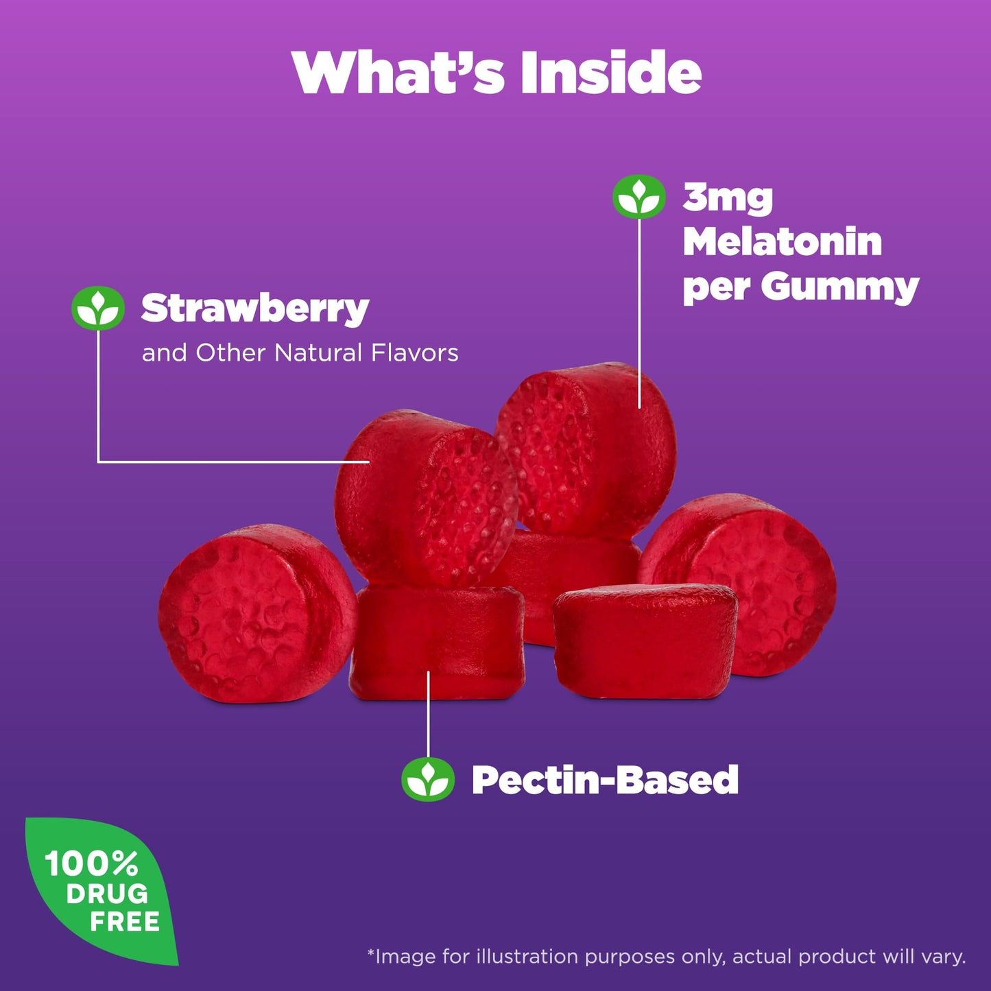 Natrol Melatonin Gummies, Sleep Support for Adults, 3 mg Melatonin Supplement for Sleeping, 70 Strawberry-Flavored Gummies, Up to a 70 Day Supply