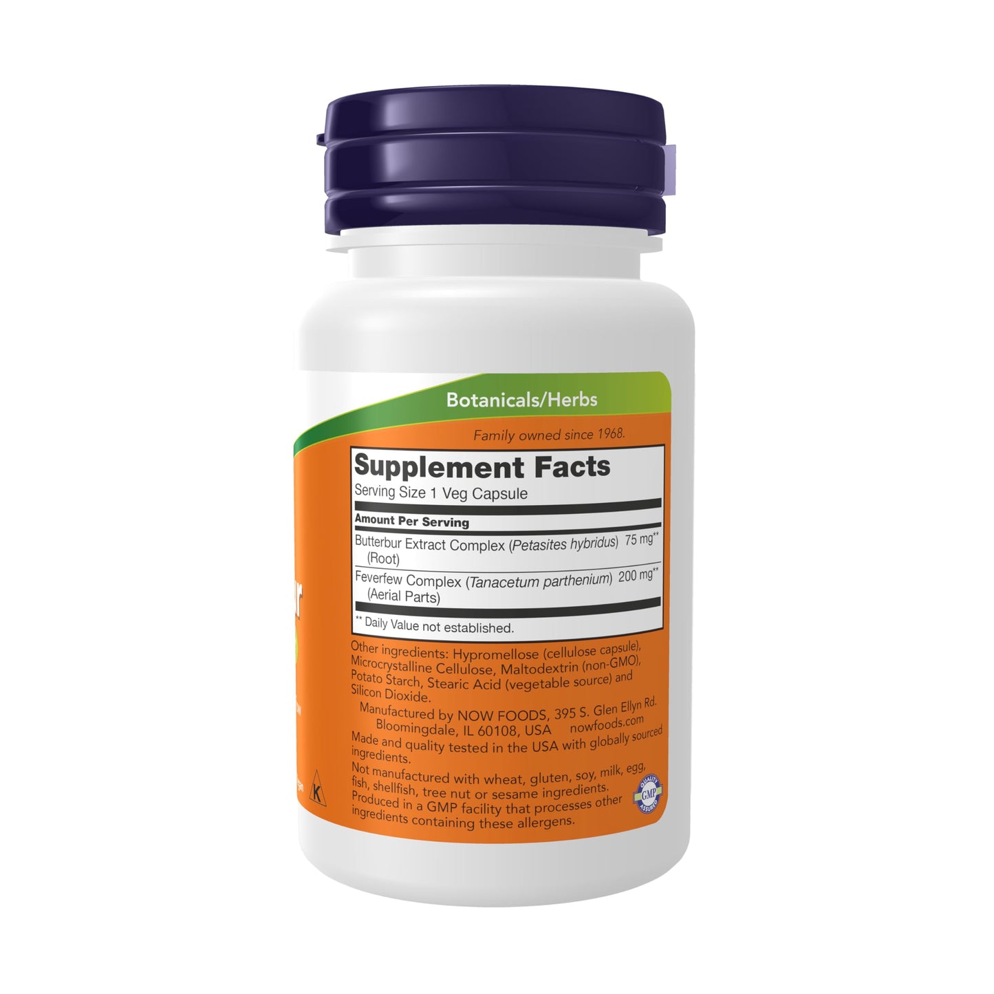 Pre-Order | Arrives in 5–10 Days – NOW Foods Supplements, Butterbur with Feverfew, Neurological Support*, 60 Veg Capsules