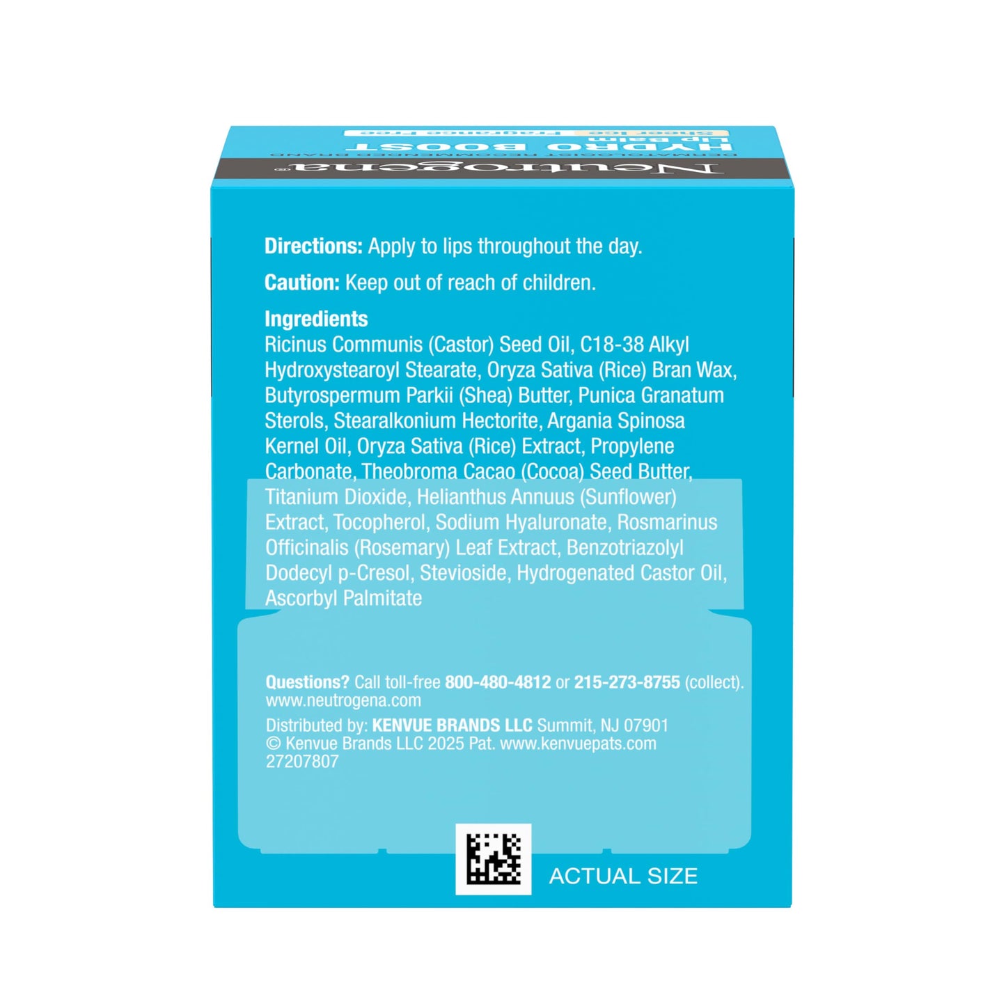 Neutrogena Hydro Boost Hyaluronic Acid, Unscented Lip Balm Leaves Lips Feeling Hydrated, Sheer Ice Nude Lip Balm with a Sweet Sugar Flavor, Fragrance Free, 0.5 oz