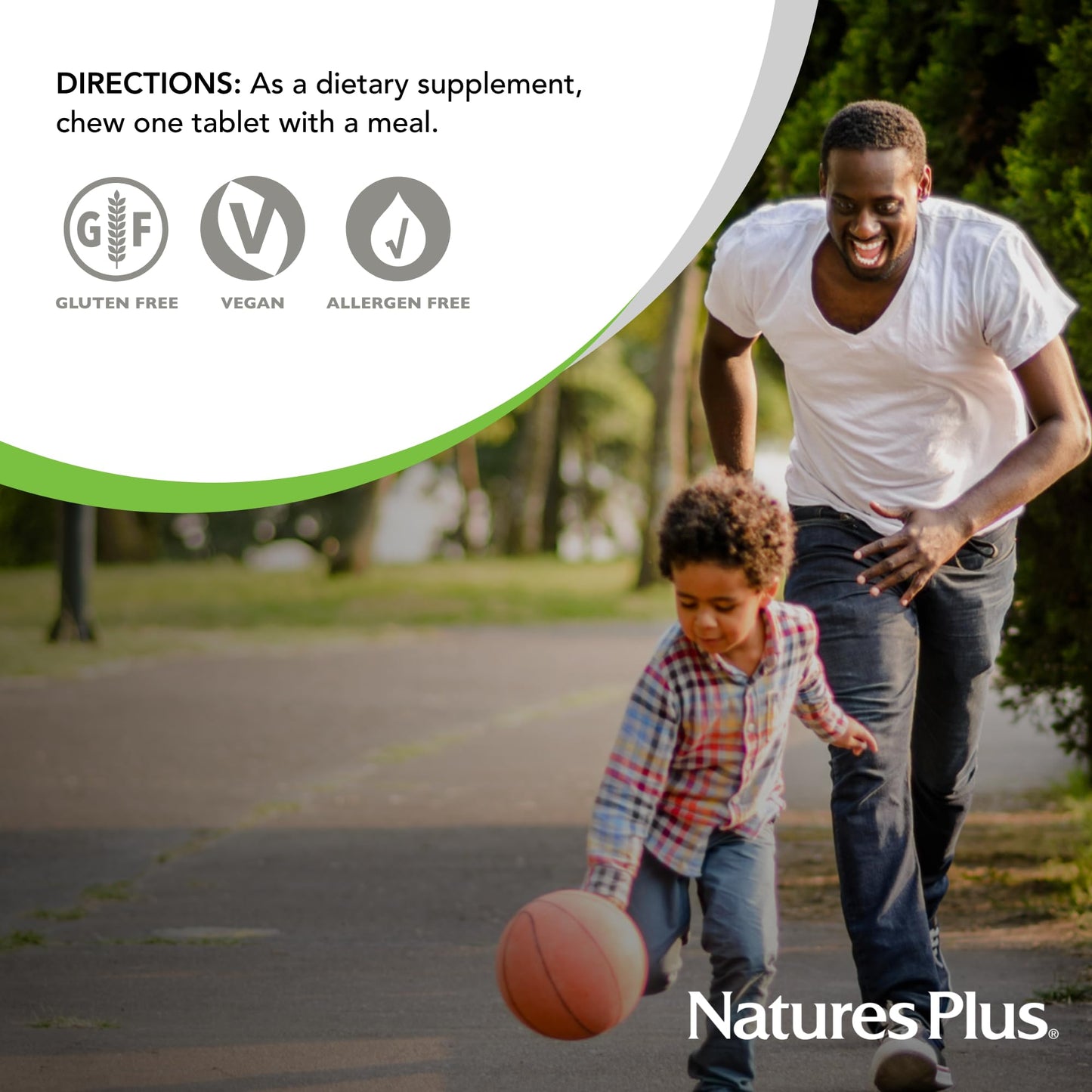 Natures Plus Chewable Bromelain - 40 mg - Natural Proteolytic Enzyme Supplement - 180 Chewable Tablets (180 Servings)
