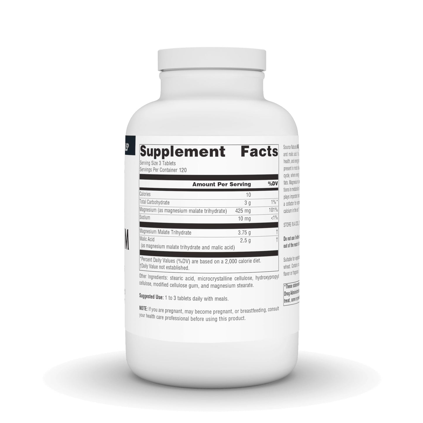 Pre-Order | Arrives in 5–10 Days – Source Naturals Magnesium Malate 3750 mg per Serving - for Energy Production* - 360 Tablets