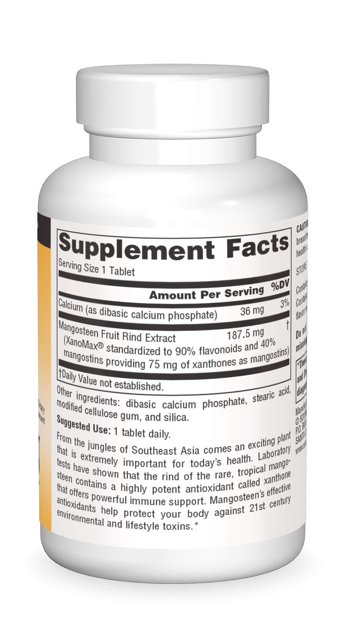 Pre-Order | Arrives in 5–10 Days – Source Naturals Mangosteen, Antioxidant and Immune Support*, 75 mg Xanthones -120 Tablets