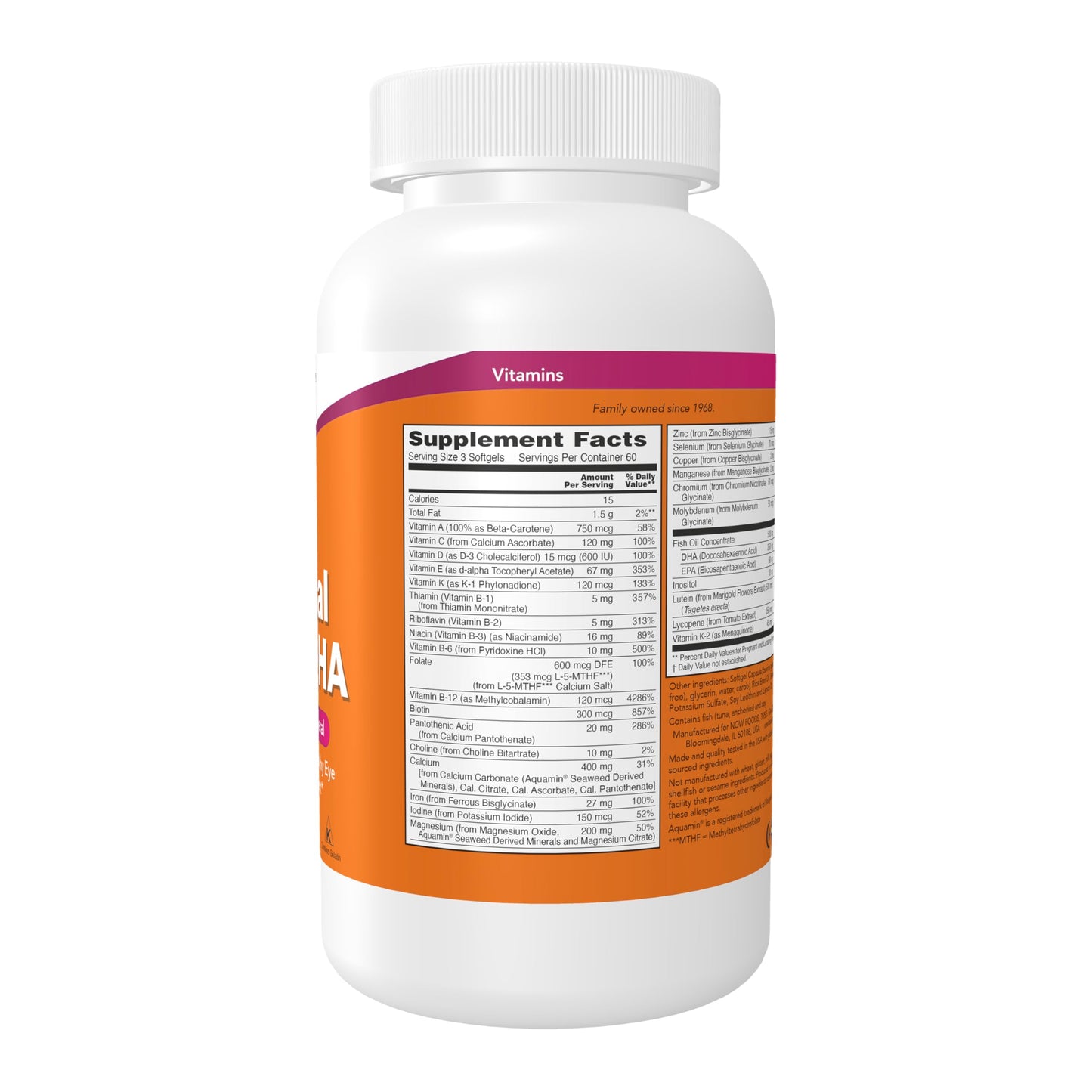 Pre-Order | Arrives in 5–10 Days – NOW Supplements, Prenatal Gels + DHA with 250 mg DHA per serving, plus Borage Oil (GLA), 180 Softgels