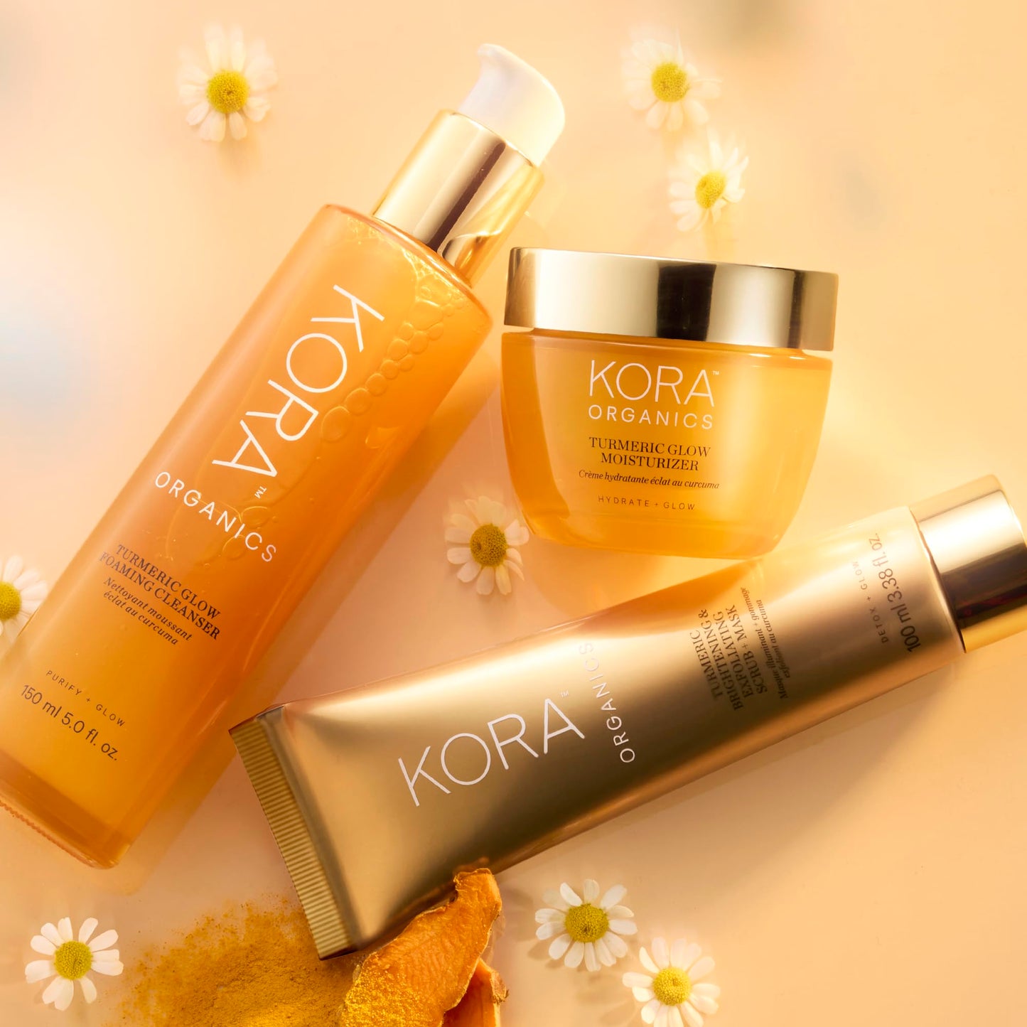 KORA Organics Turmeric Brightening & Exfoliating Mask, Multi-Use Facial Scrub, Polish & Illuminate, Certified Organic Exfoliating Face Mask, Cruelty Free Exfoliator - 3.38 fl oz