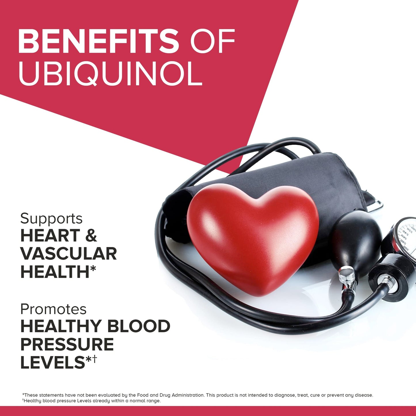 Qunol Ubiquinol CoQ10 100mg Softgels, Qunol Mega Ubiquinol 100mg - Superior Absorption - Active form of Coenzyme Q10 for Heart Health - 2 Month Supply - 60 Count