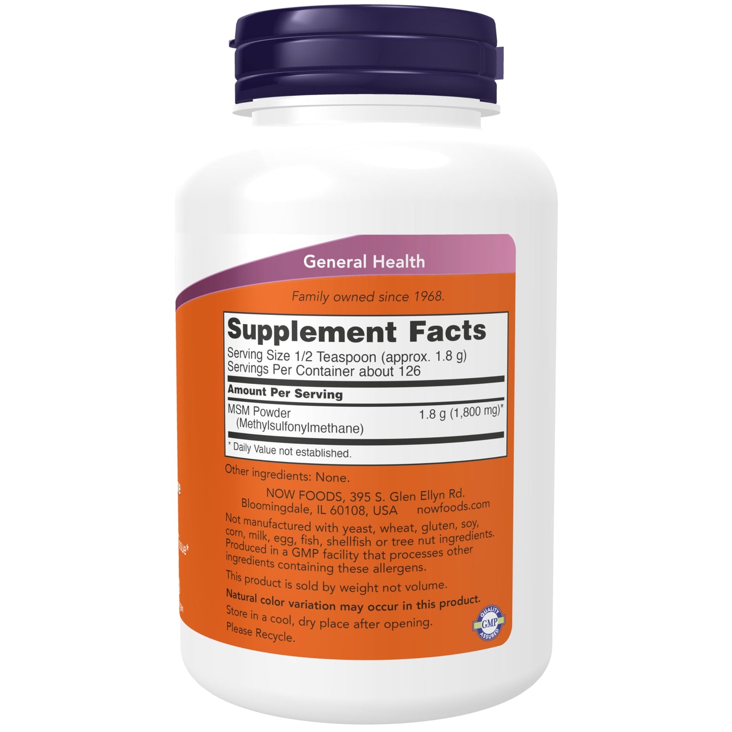 NOW Foods Supplements, MSM (Methylsulfonylmethane) Powder, Supports Healthy Cartilage*, Joint Health*, 8-Ounce