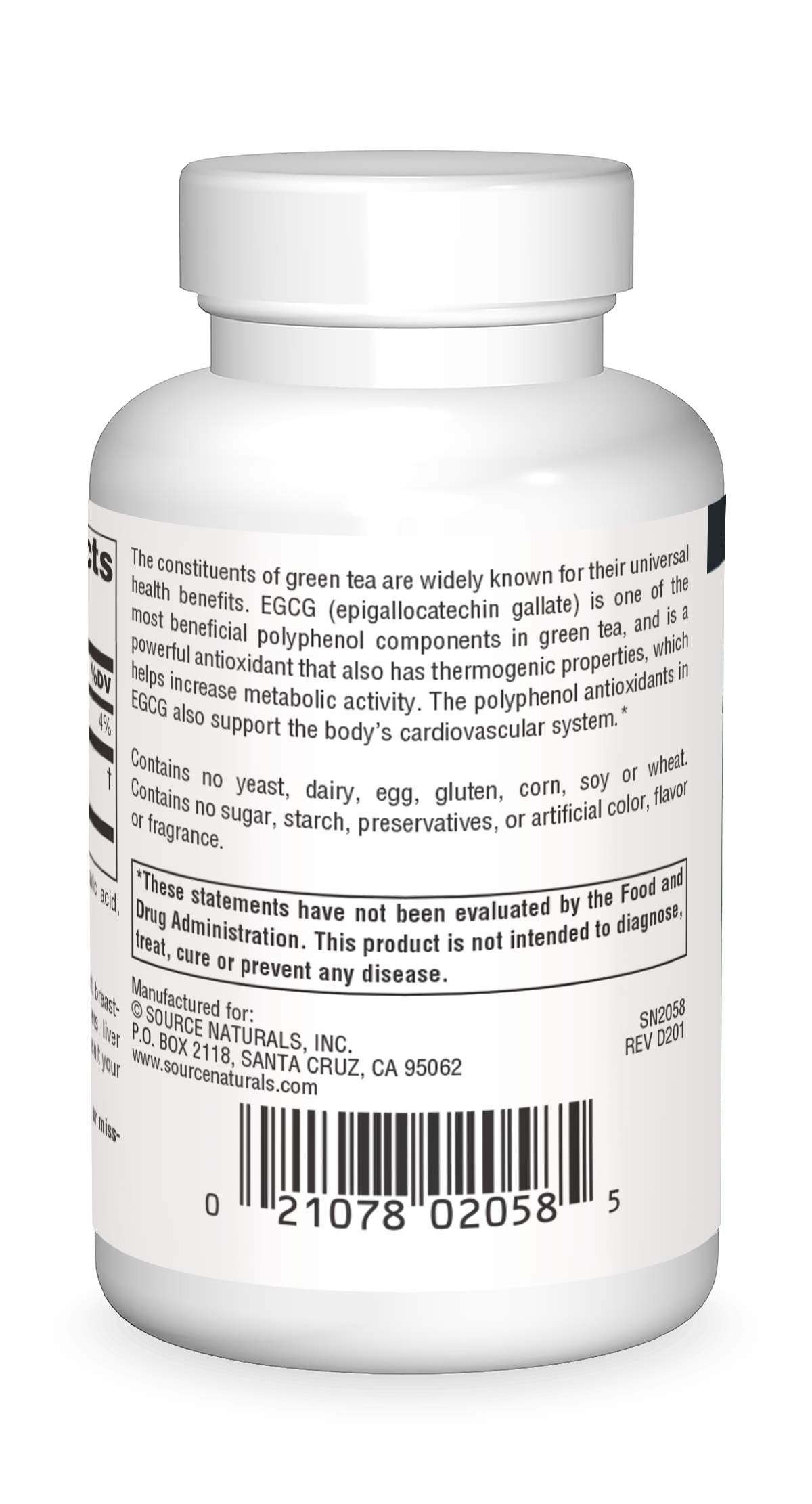 Pre-Order | Arrives in 5–10 Days – Source Naturals EGCG, Antioxidant and Thermogenic Activator from Green Tea, 350mg - 60 Tablets
