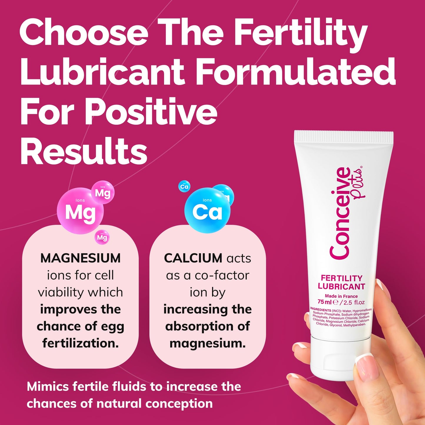 Pre-Order | Arrives in 5–10 Days – Conceive Plus Fertility Lubricant | for Use by Couples Trying Conceive, 2.5Fl Oz