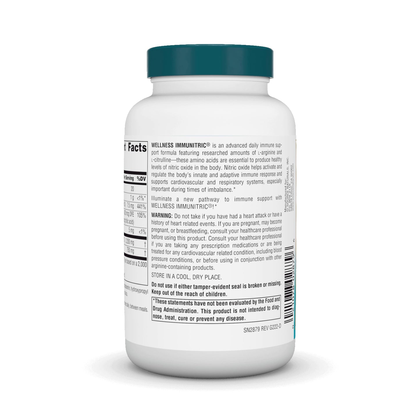 Pre-Order | Arrives in 5–10 Days – Source Naturals Wellness Immunitric, Nitric Oxide Builder for Immune System Support* - 90 Tablets