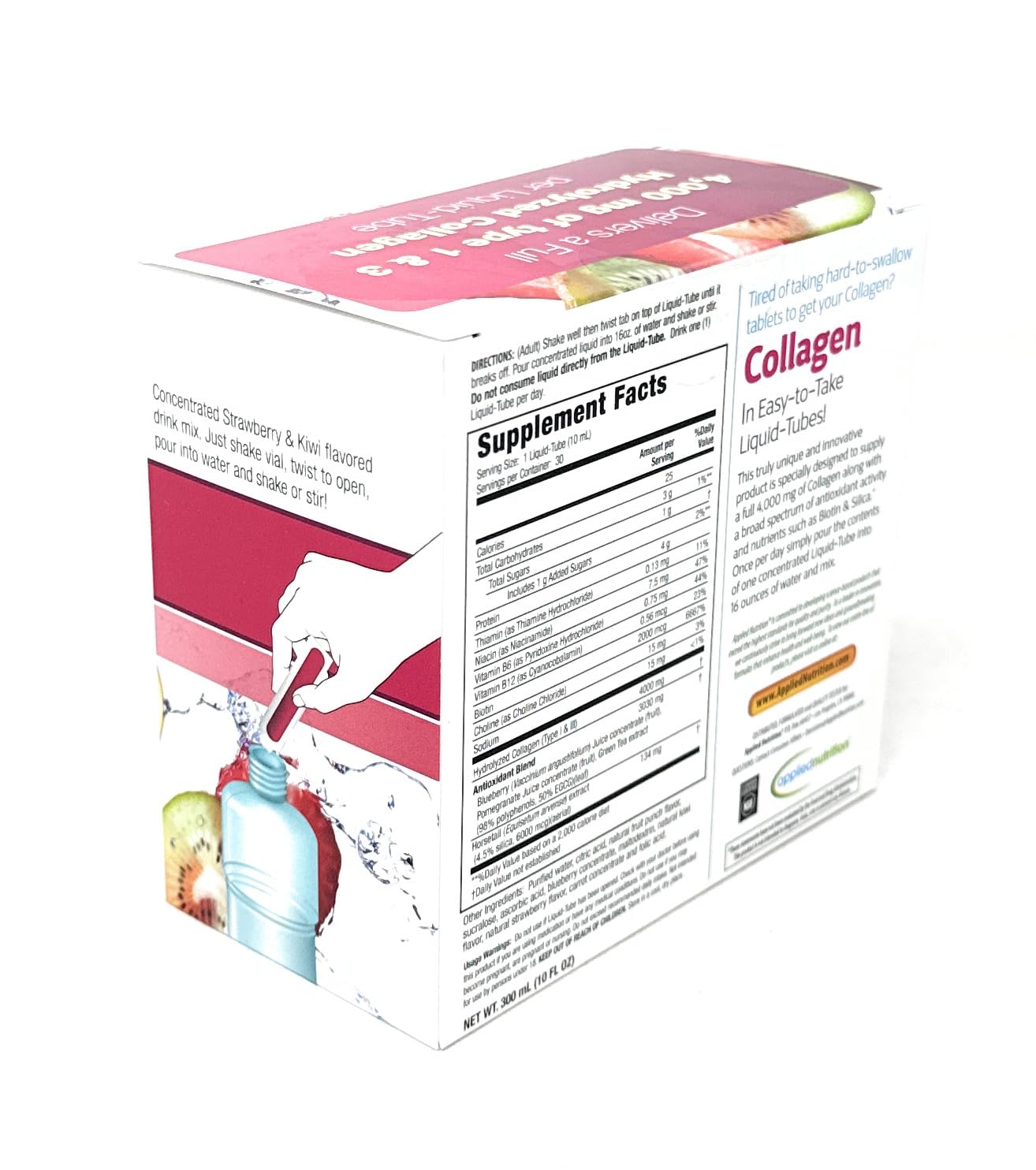 Applied Nutrition Liquid Collagen Skin Revitalization, Limited Value 1 Pack (30 Count Total)