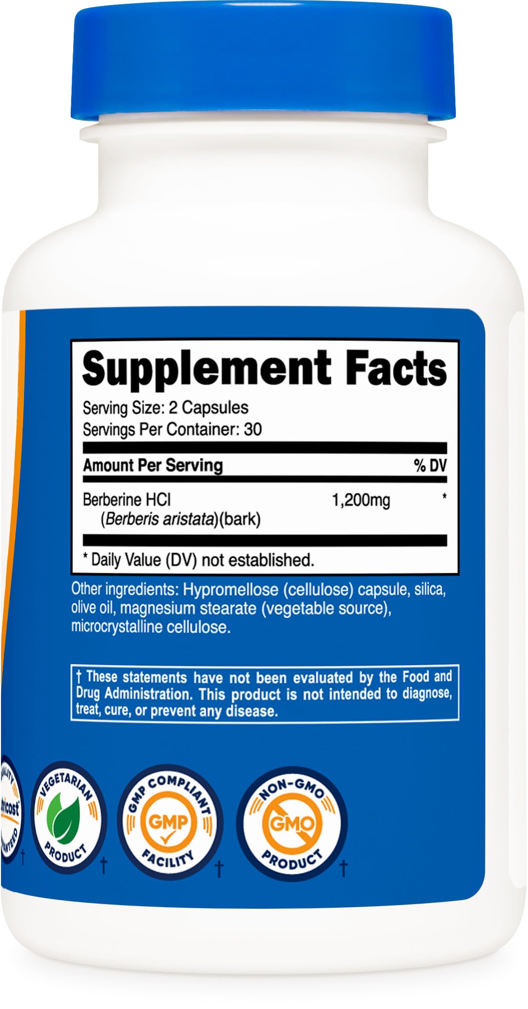 Nutricost Berberine HCl 600mg, 60 Vegetarian Capsules - Gluten Free & Non-GMO (3 Bottles)