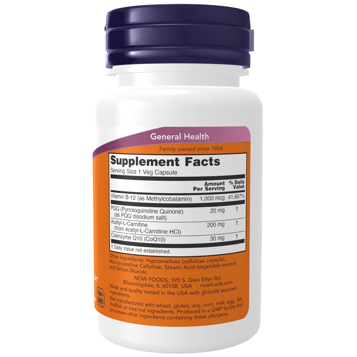 NOW Foods Supplements, PQQ Energy, Free Radical Scavenger*, Cognitive Support*, 30 Veg Capsules