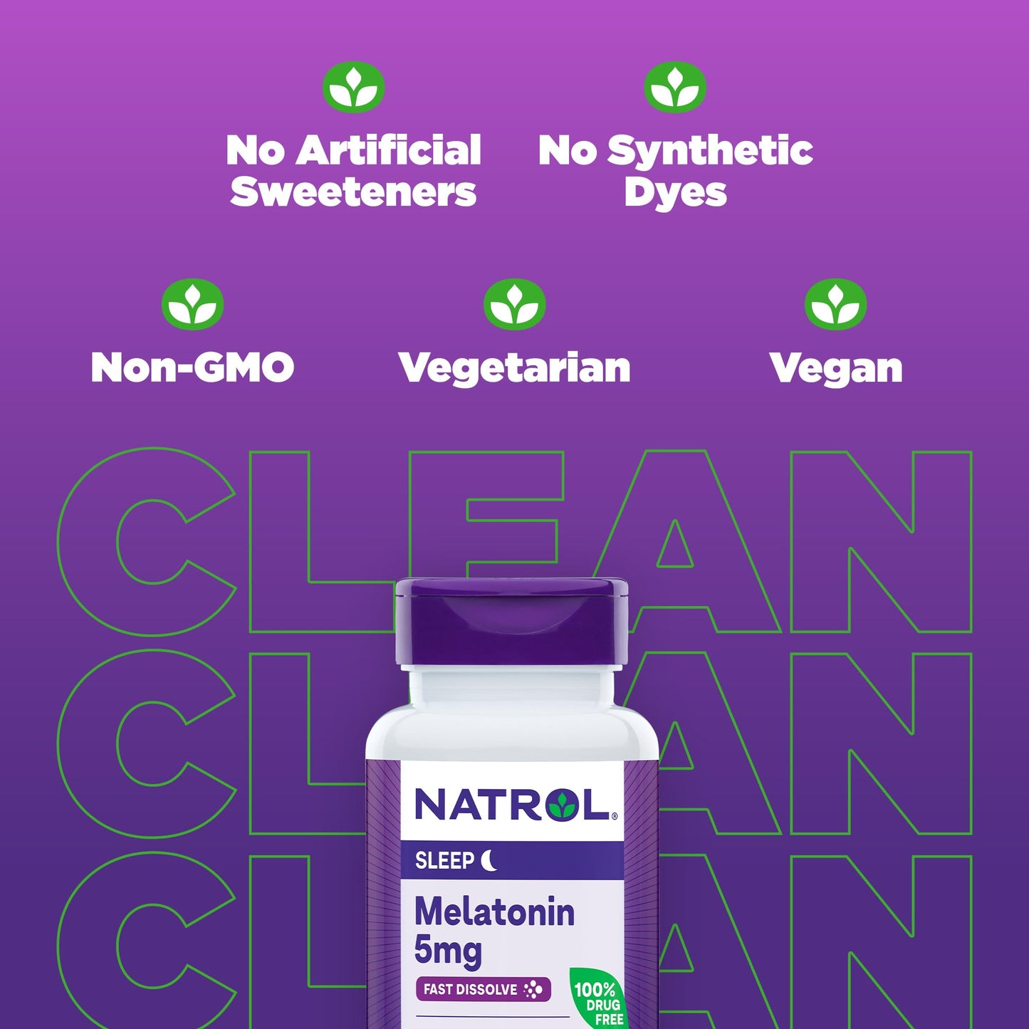 Natrol Fast Dissolve Melatonin 5 mg, Melatonin Supplements for Restful Sleep, Sleep Support for Adults, 90 Strawberry-Flavored Tablets, Up to a 90 Day Supply