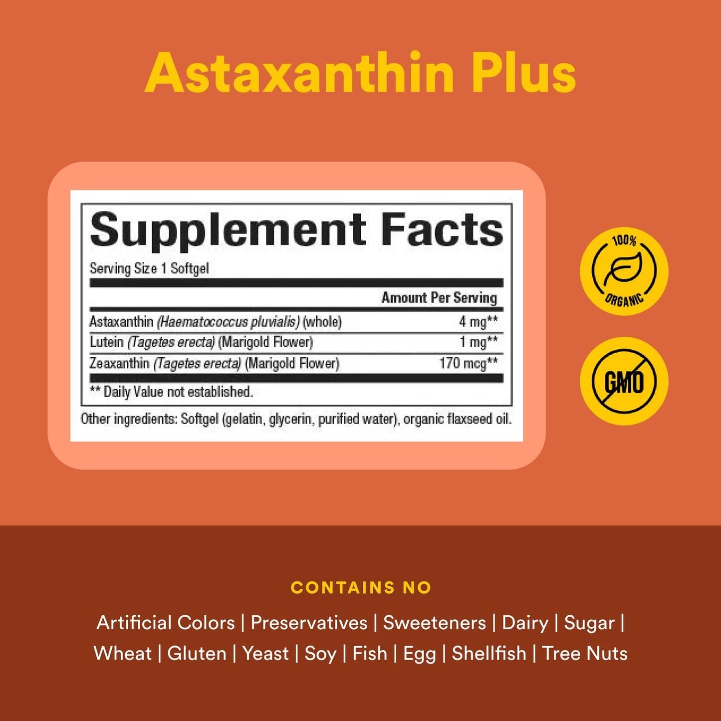 NATURAL FACTORS Astaxanthin Plus 4Mg, 60 CT