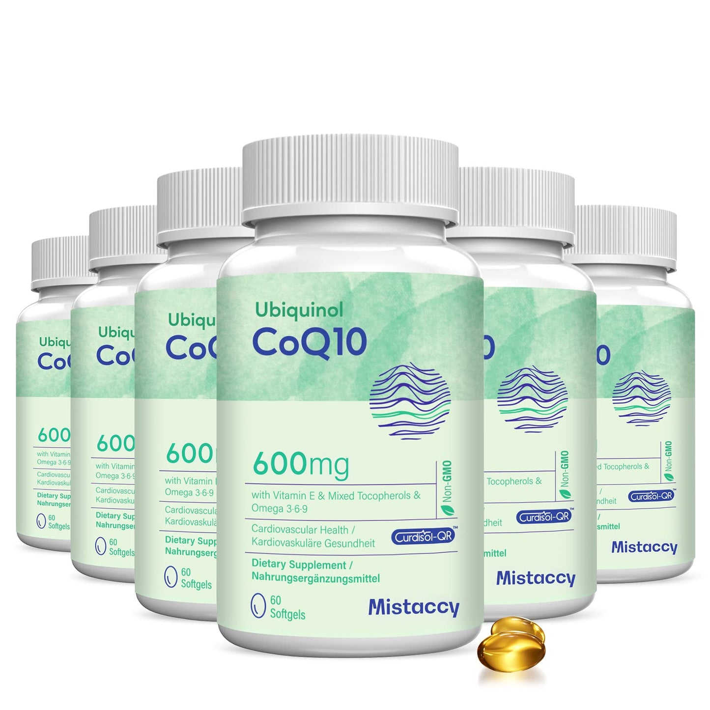Pre-Order | Arrives in 5–10 Days – CoQ10 600mg Softgels | High Absorption CoQ10 Ubiquinol Supplement | Reduced Form Enhanced with Vitamin E & Omega 3 6 9 | Antioxidant Powerhouse for Heart Health | 360 Softgels