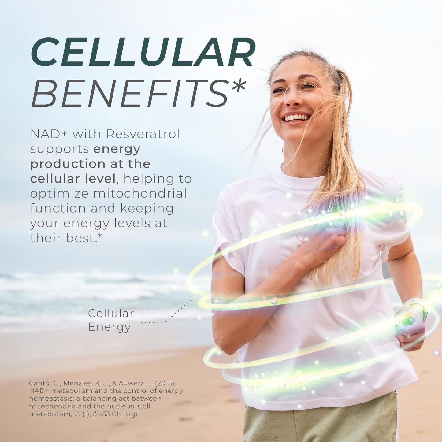 Neurogan NAD+ with Resveratrol Capsules 1:1 Ratio - 1200mg Per Serving, 90 Ct - Cellular Health & Healthy Aging Supplements, Energy & Immune Support - Nicotine Adenine Dinucleotide NAD+ Supplement