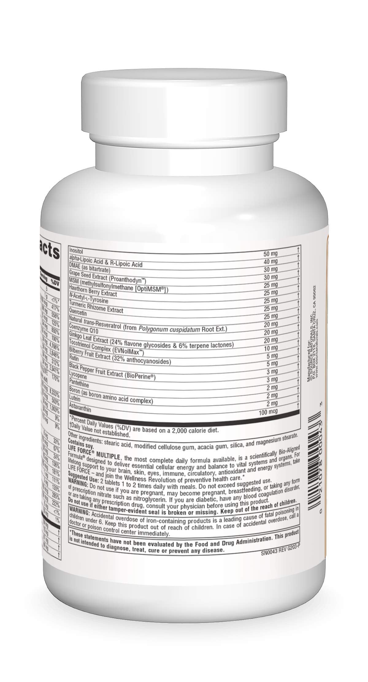 Pre-Order | Arrives in 5–10 Days – Source Naturals Life Force Multiple, Energy Activator* - 180 Tablets